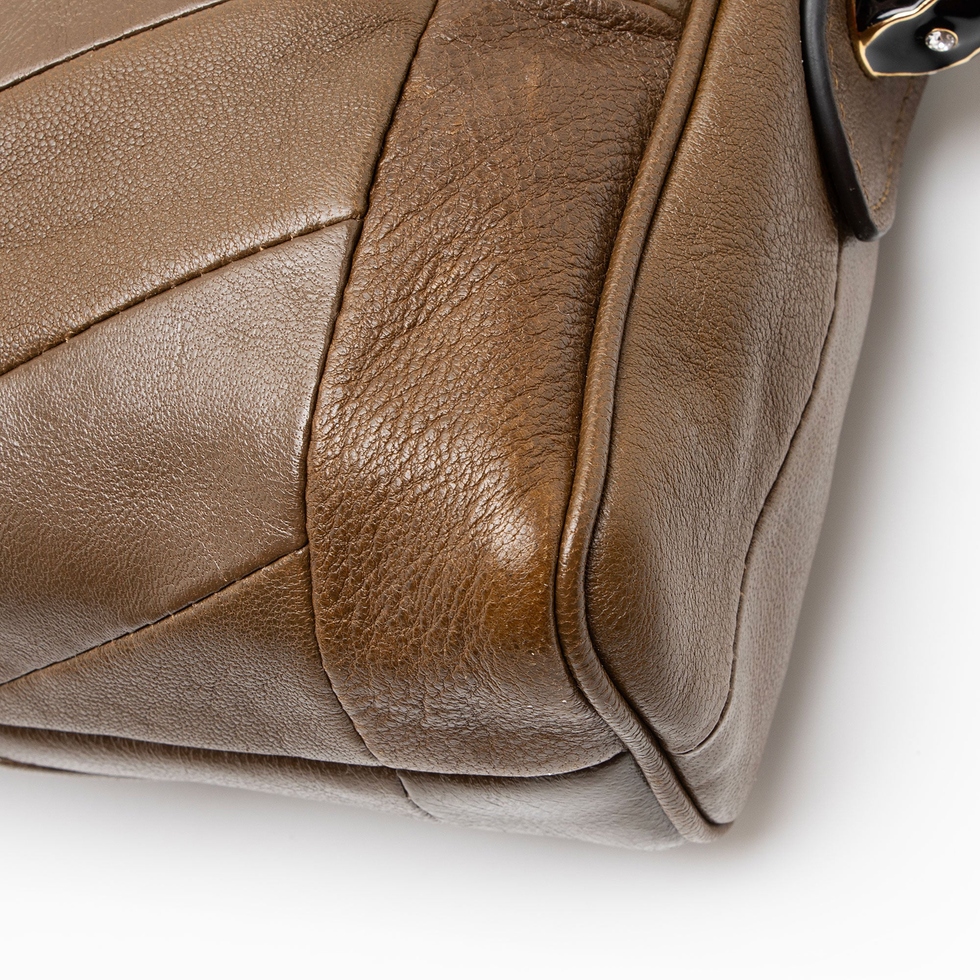 Valentino Nappa Leather Chevron Panthea Small Shoulder Bag