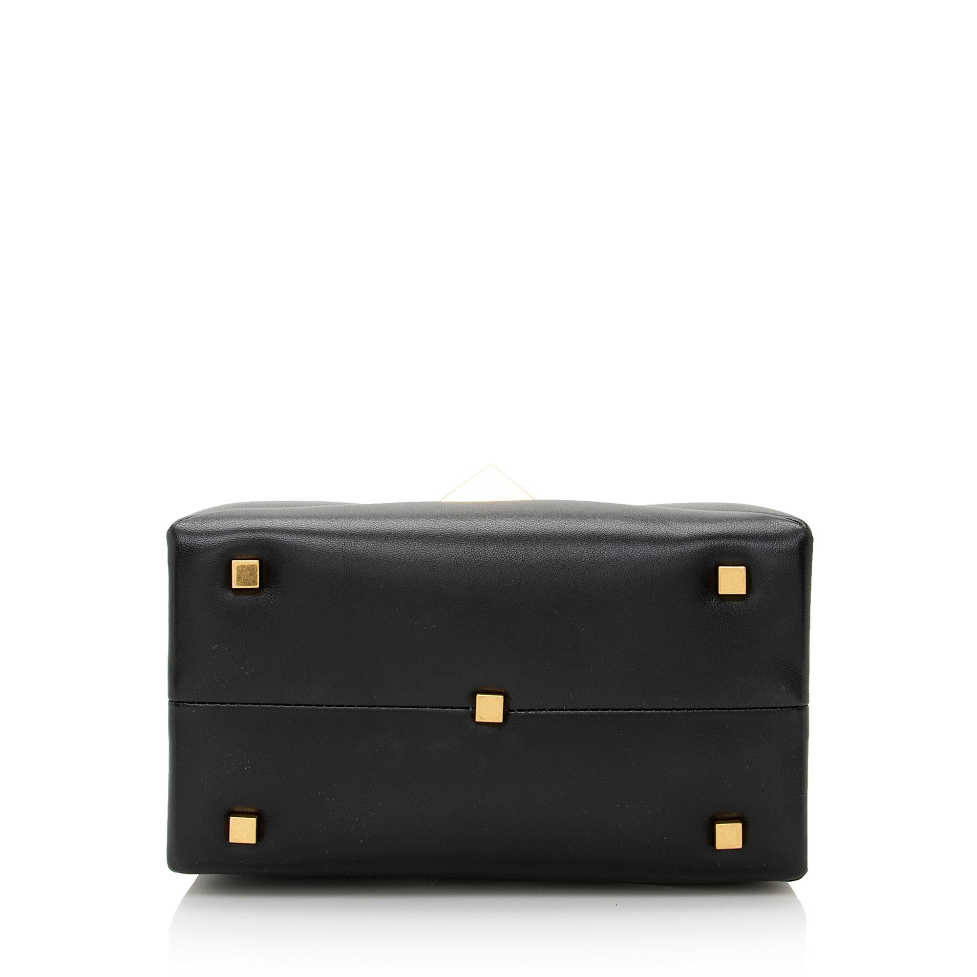 Valentino Nappa Leather One Stud Small Tote (SHF-22201)