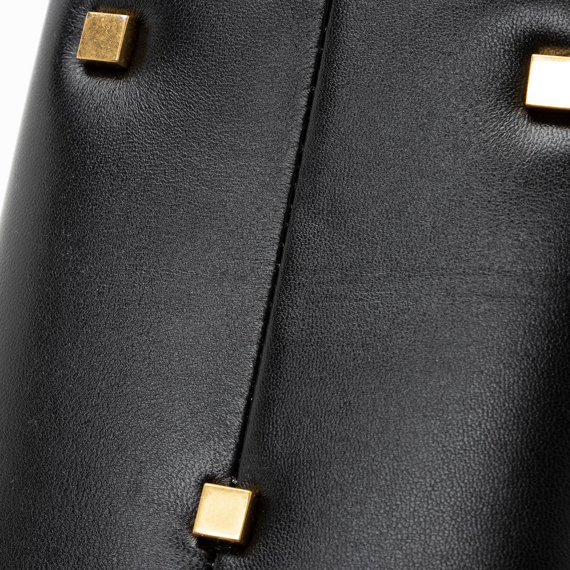 Valentino Nappa Leather One Stud Small Tote (SHF-22201)