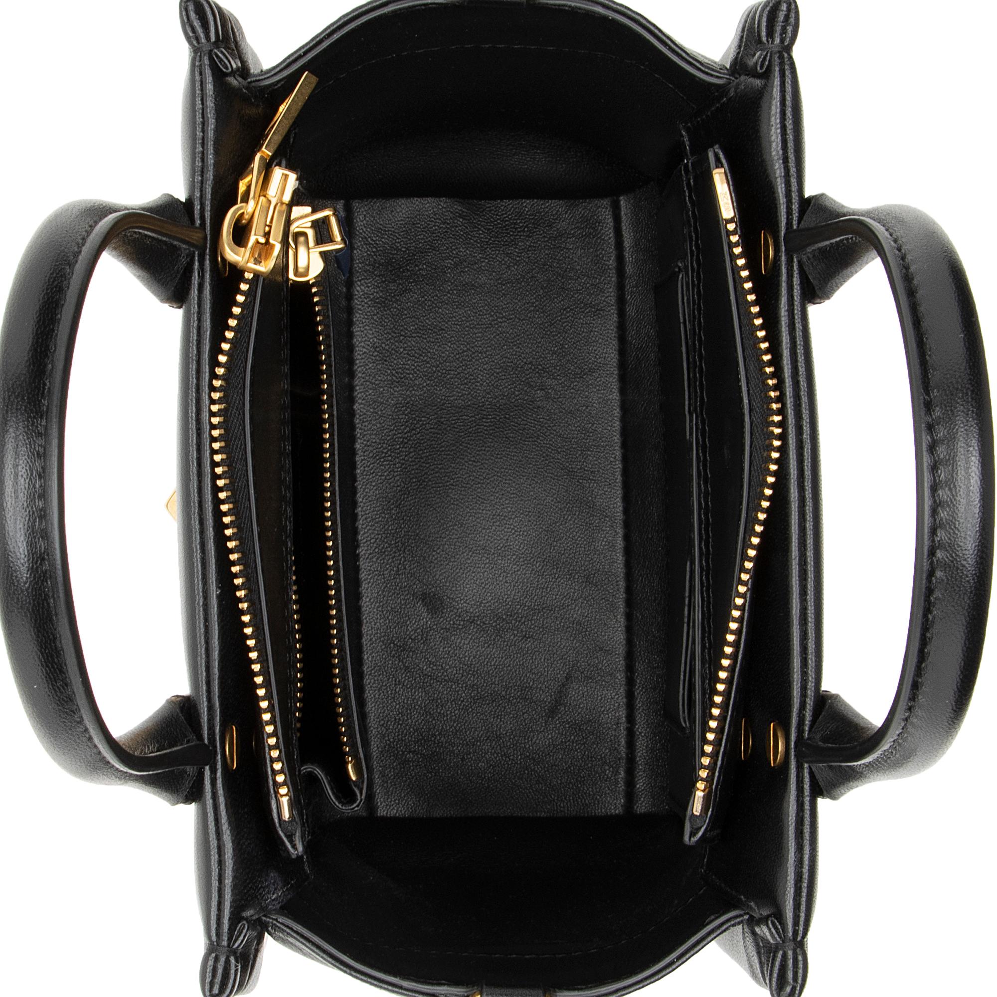 Valentino Nappa Leather One Stud Small Tote (SHF-22201)