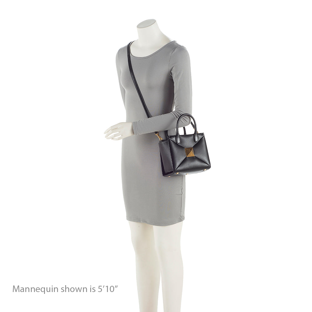 Valentino Nappa Leather One Stud Small Tote (SHF-22201)