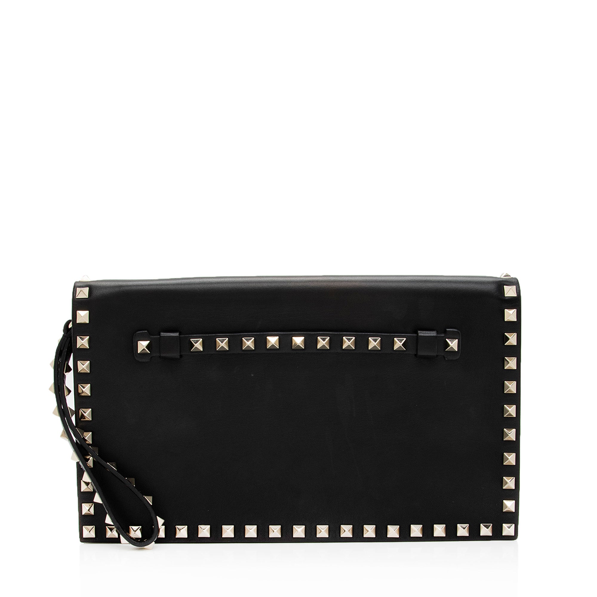 Valentino Nappa Leather Rockstud Clutch (SHF-5IeHFc)