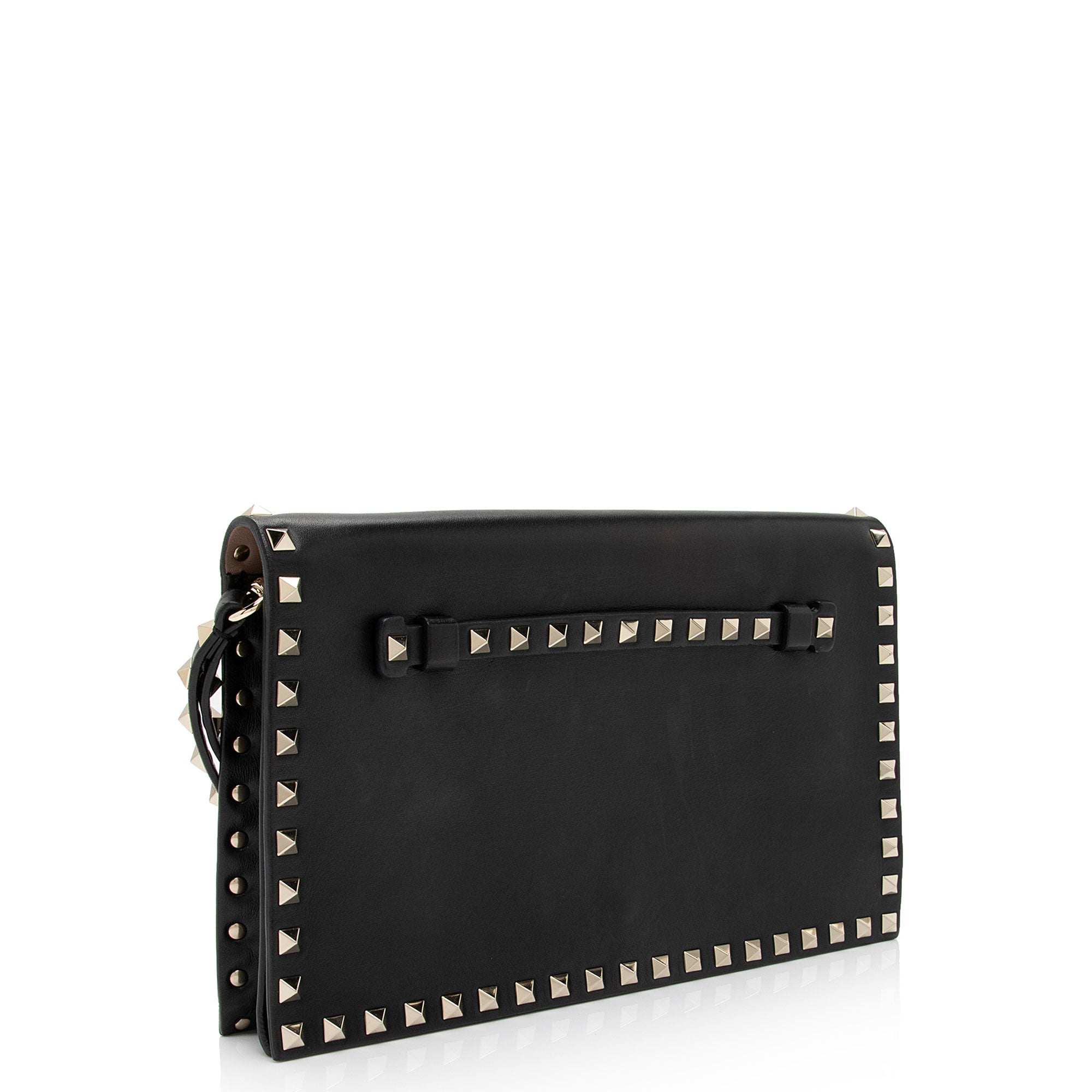 Valentino Nappa Leather Rockstud Clutch (SHF-5IeHFc)