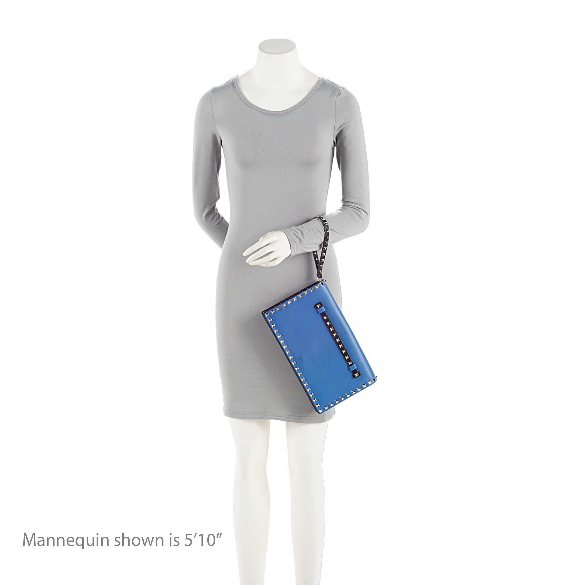 Valentino Nappa Leather Rockstud Clutch (SHF-OZj4Np)