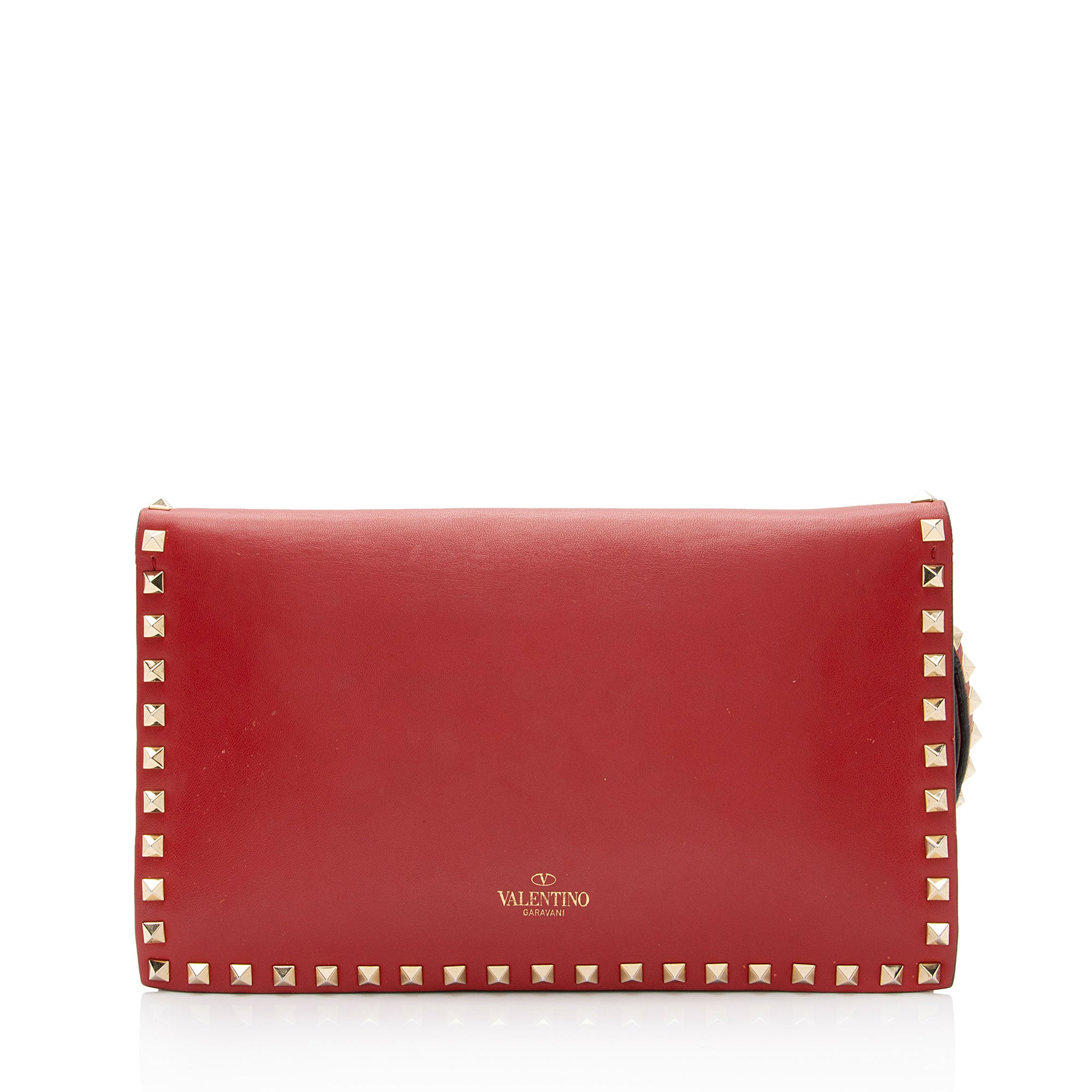 Valentino Nappa Leather Rockstud Clutch (SHF-yg8XLj)