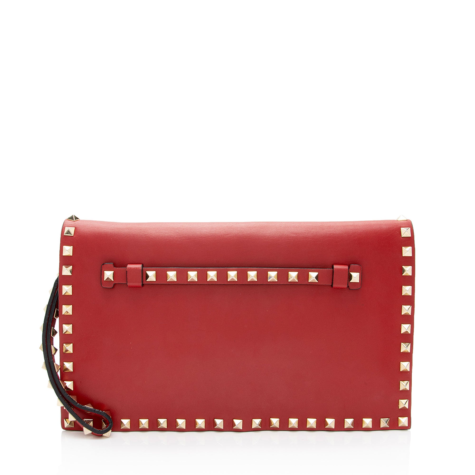 Valentino Nappa Leather Rockstud Clutch (SHF-yg8XLj)