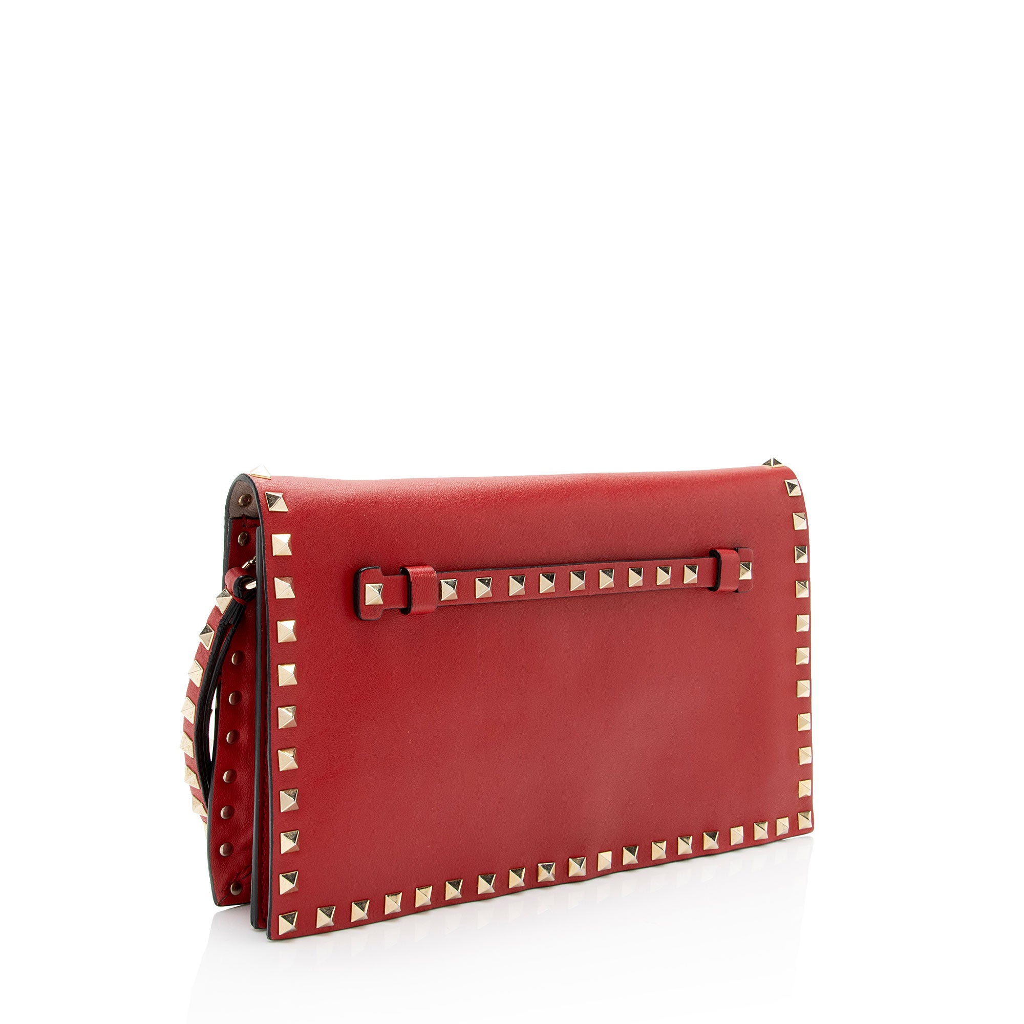 Valentino Nappa Leather Rockstud Clutch (SHF-yg8XLj)