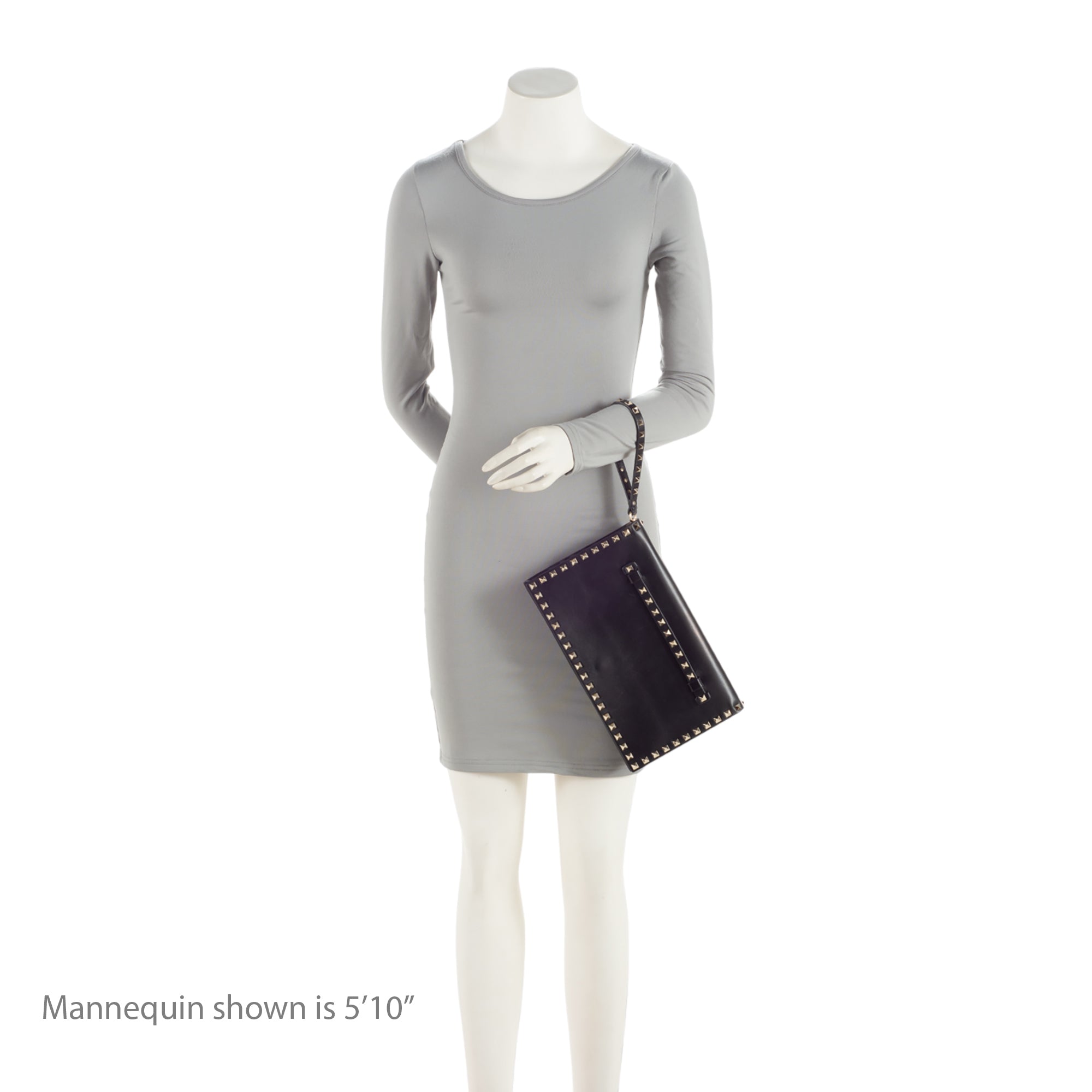 Valentino Nappa Leather Rockstud Clutch (SHF-RoJnJH)