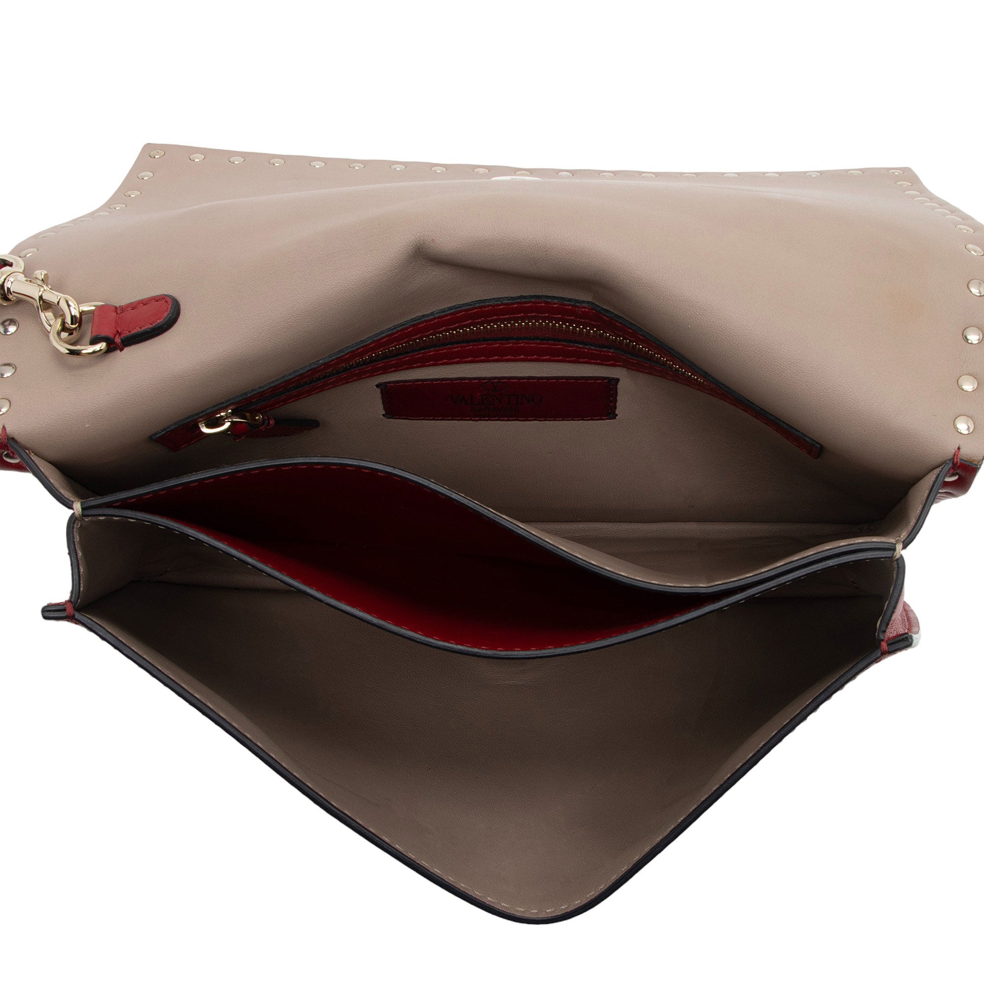 Valentino Nappa Leather Rockstud Clutch (SHF-wwXQKX)
