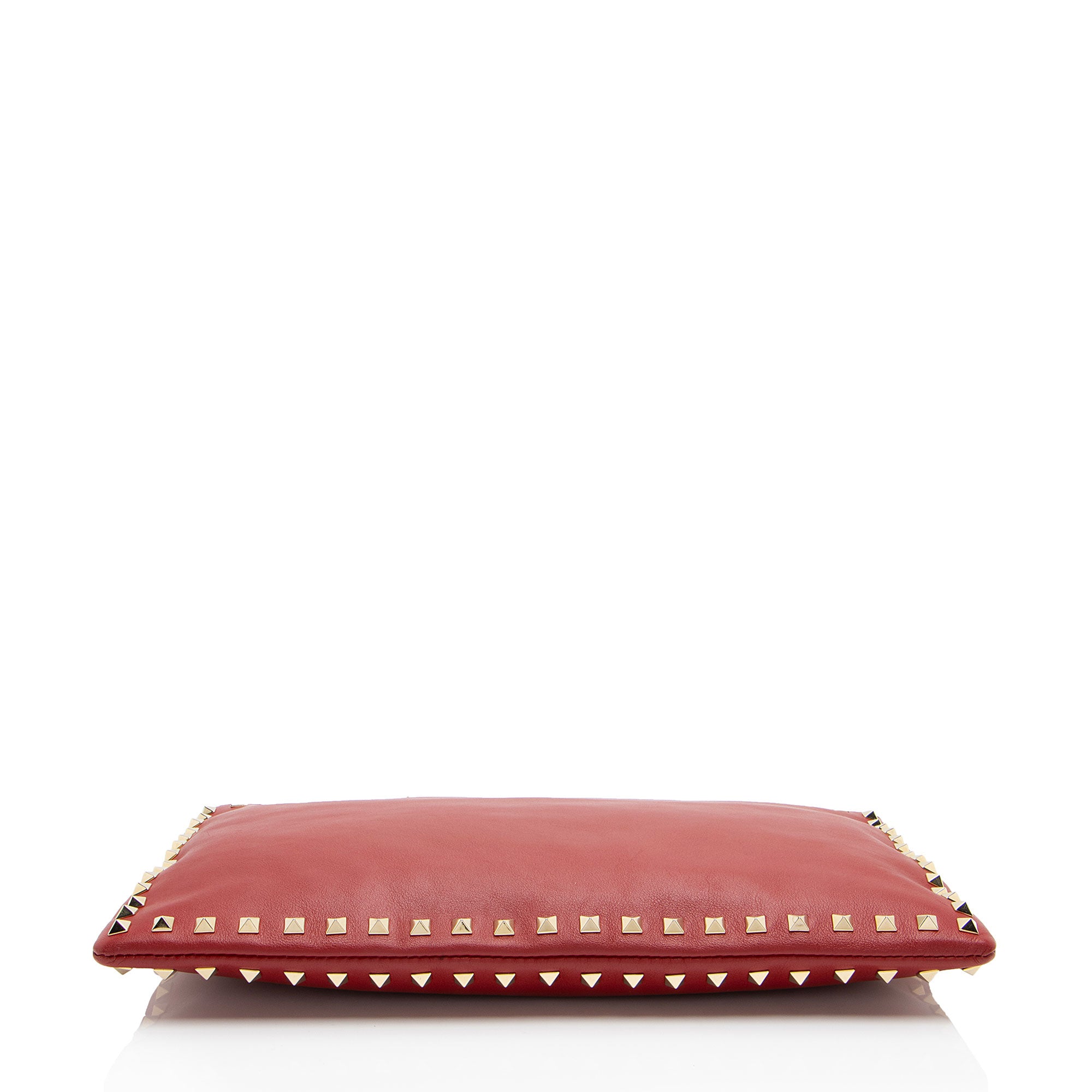 Valentino Nappa Leather Rockstud Large Clutch