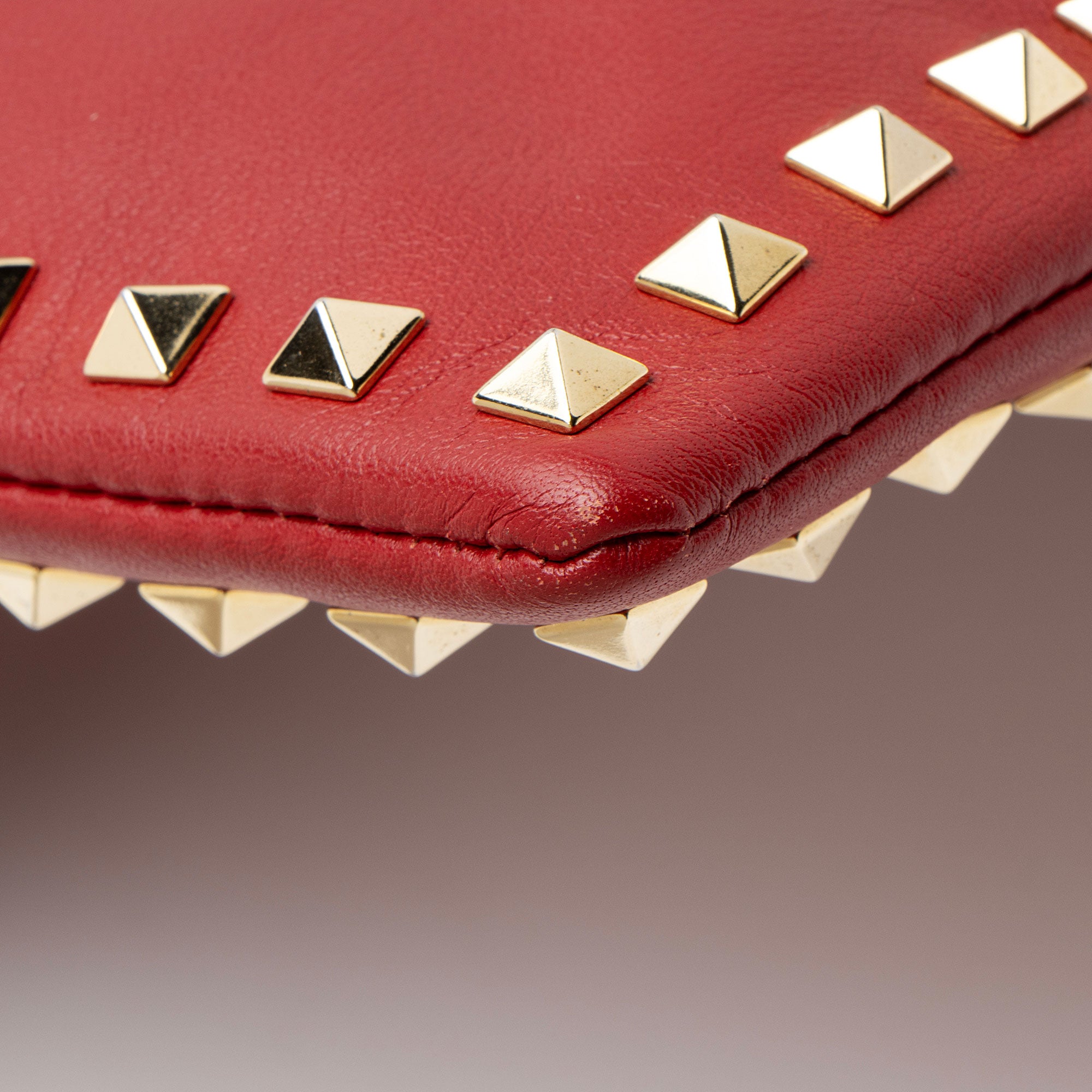 Valentino Nappa Leather Rockstud Large Clutch