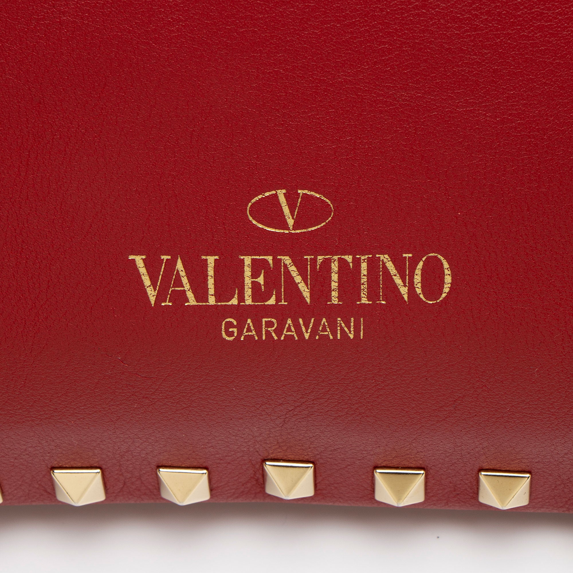 Valentino Nappa Leather Rockstud Large Clutch