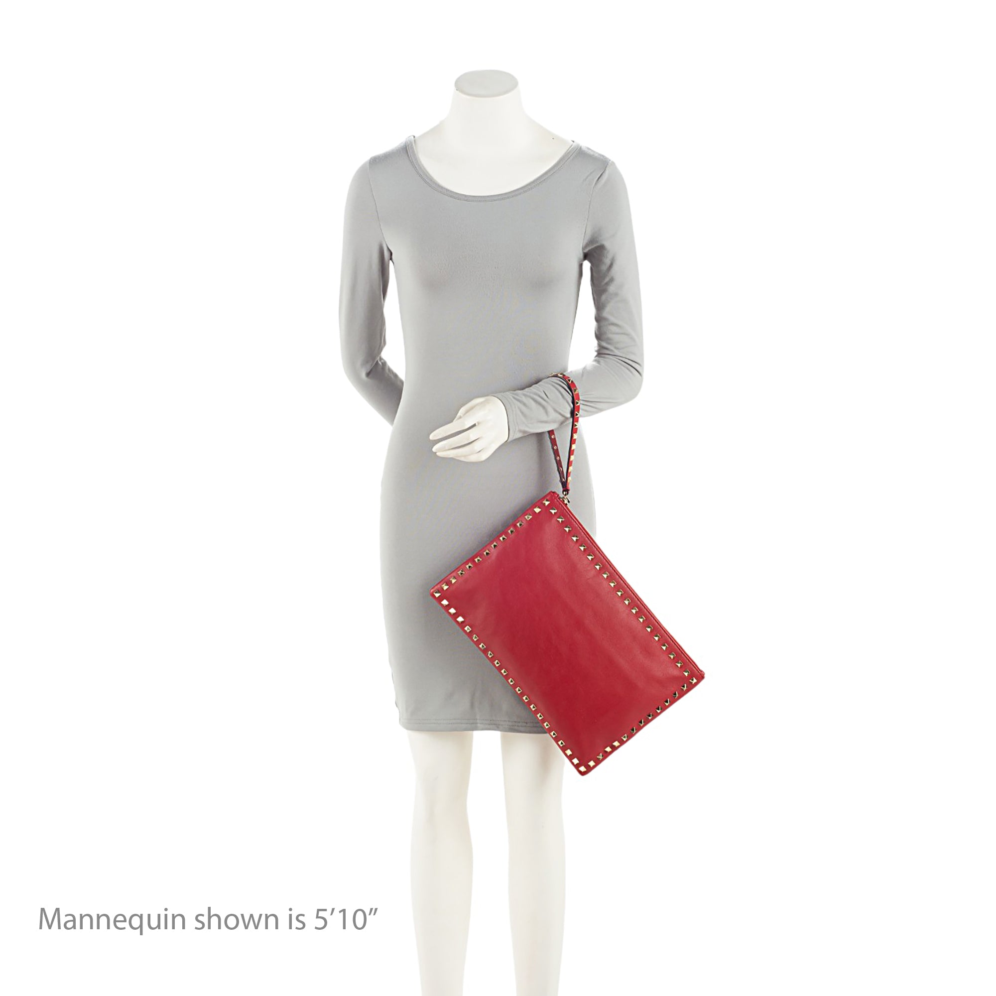 Valentino Nappa Leather Rockstud Large Clutch