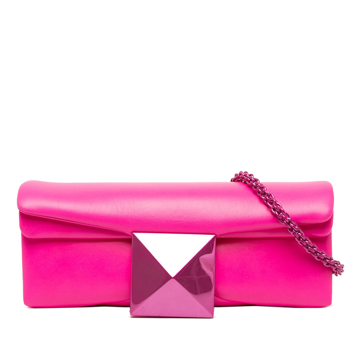 Valentino Nappa One Stud Clutch with Chain