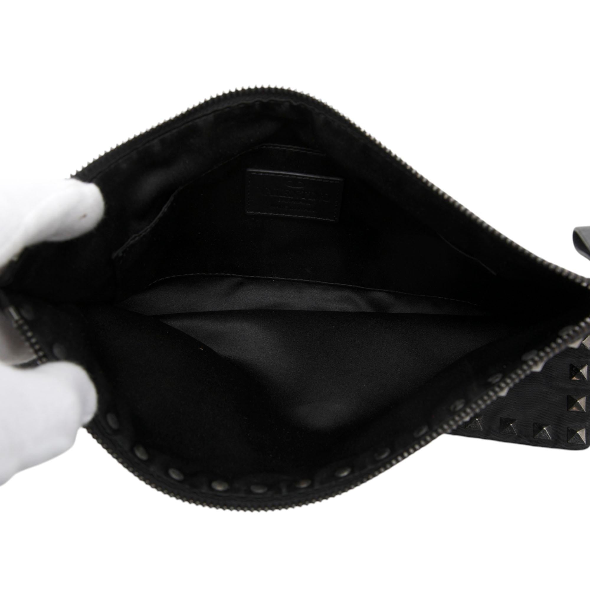 Valentino Nylon Rockstud Zip Pouch