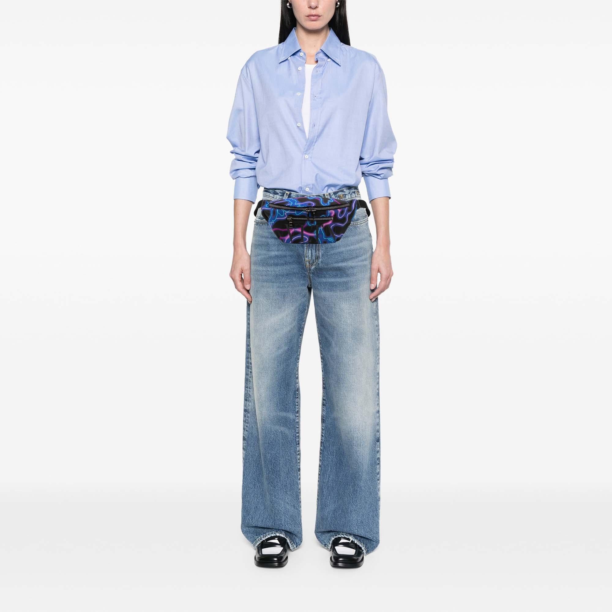 Valentino Nylon VLTN Neon Camouflage Print Belt Bag
