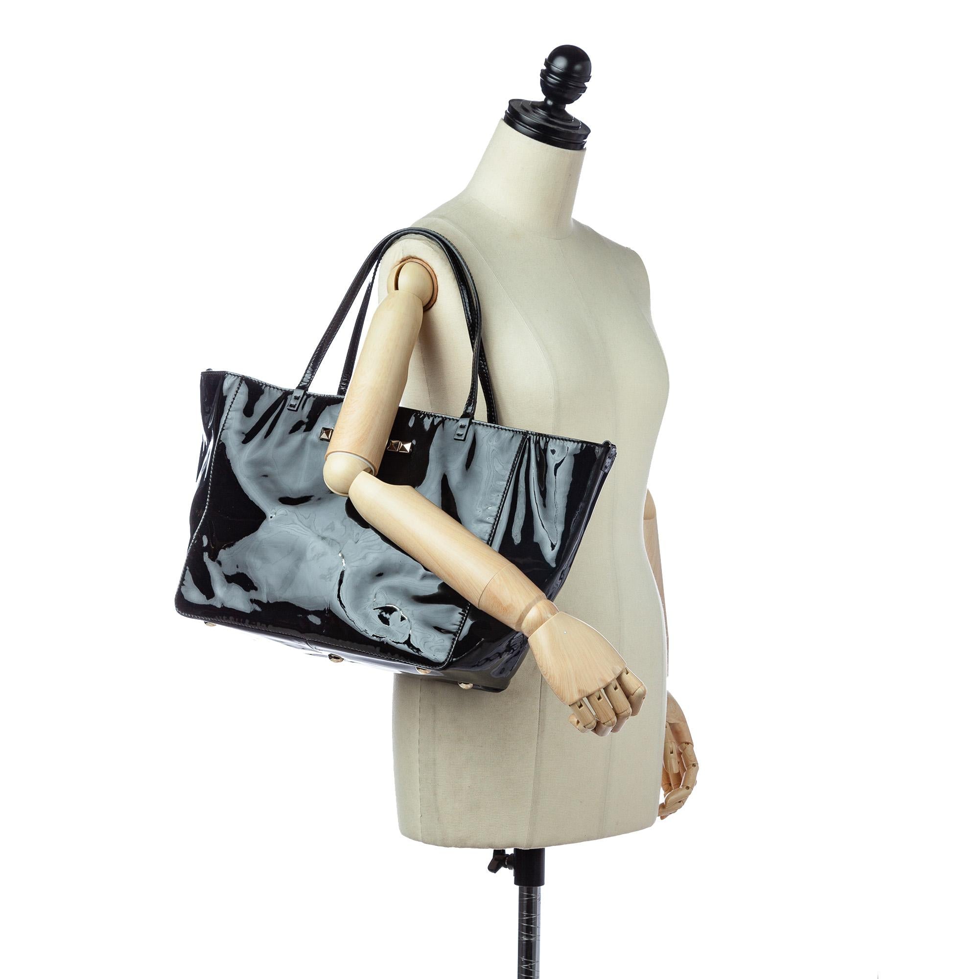 Valentino Patent Leather Satchel (SHG-37379)