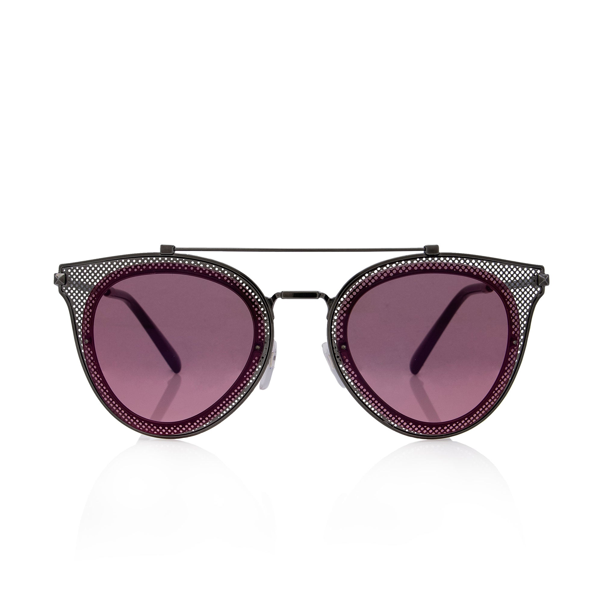Valentino Rockstud Aviator Cat Eye Sunglasses (SHF-jloxh3)