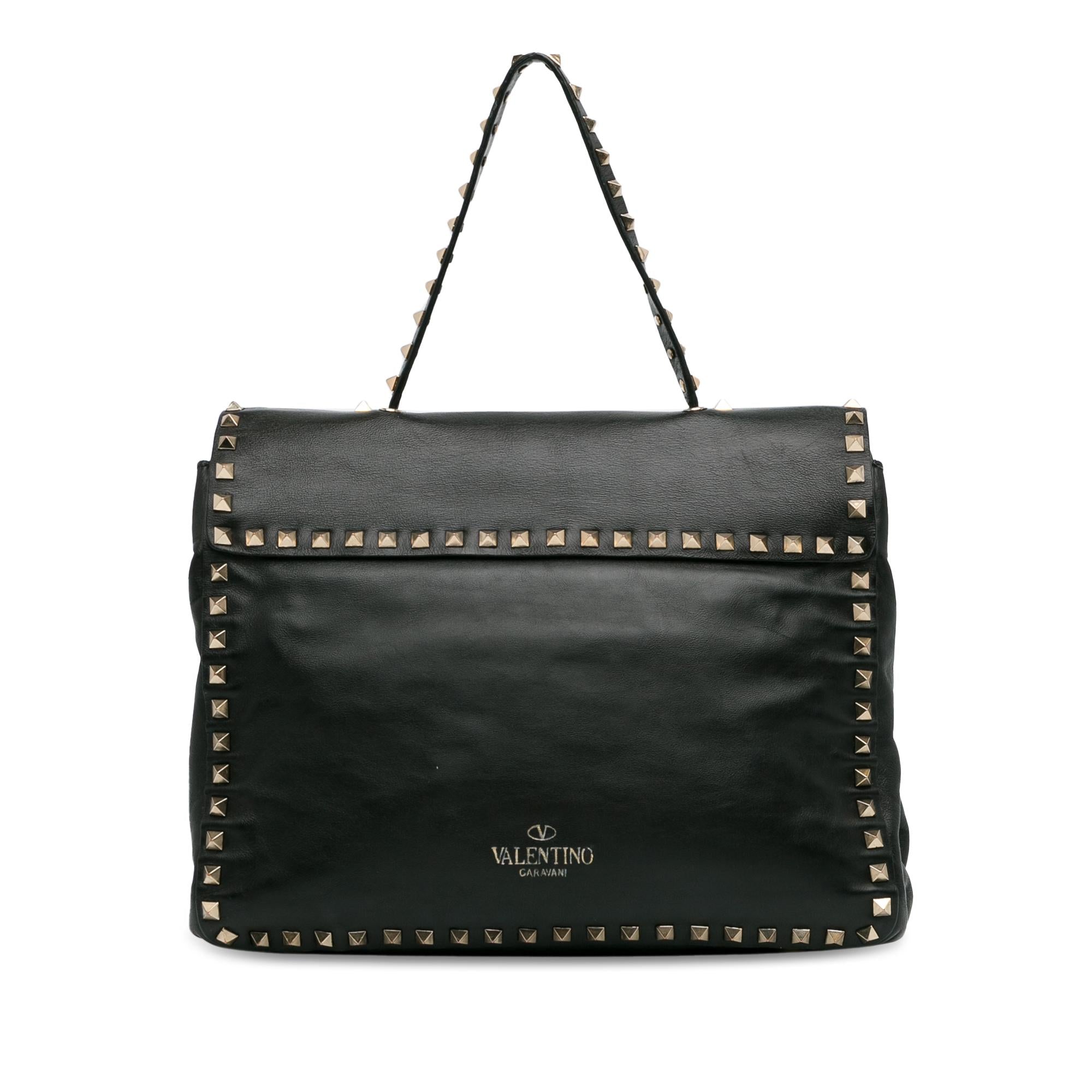 Valentino Rockstud Flap Satchel (SHG-783ZgD)