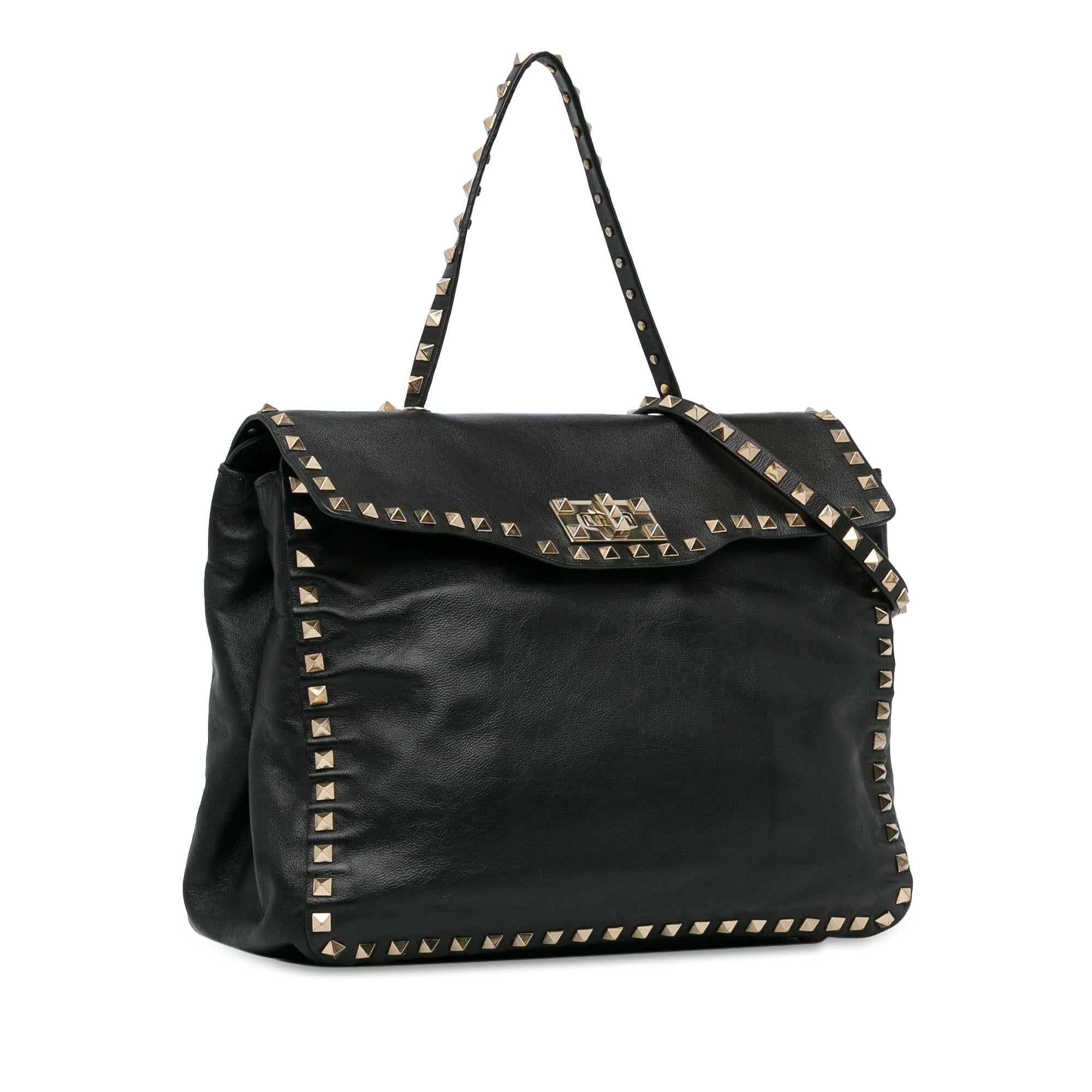 Valentino Rockstud Flap Satchel (SHG-783ZgD)