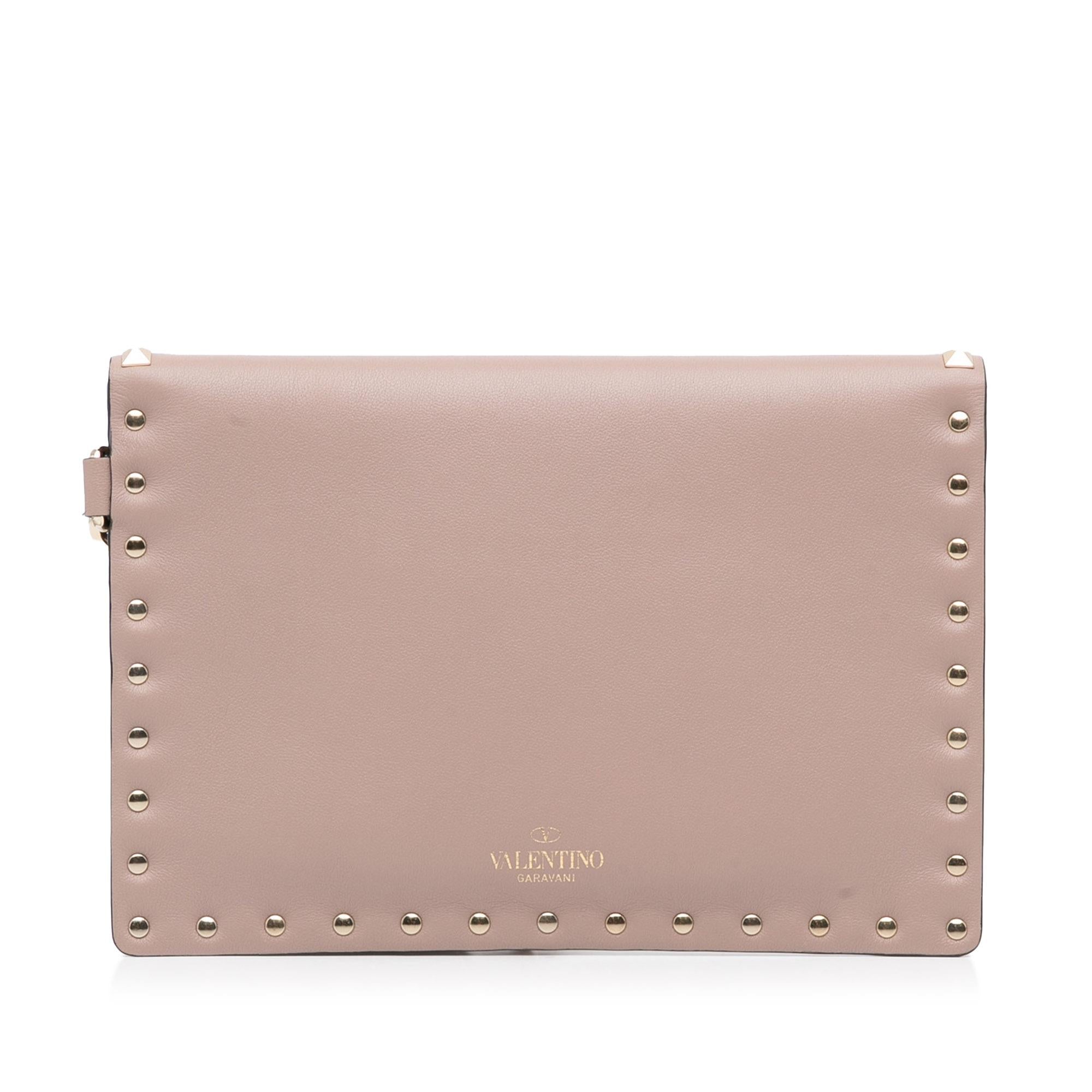 Valentino Rockstud Flat Envelope Clutch (SHG-H7XDm5)