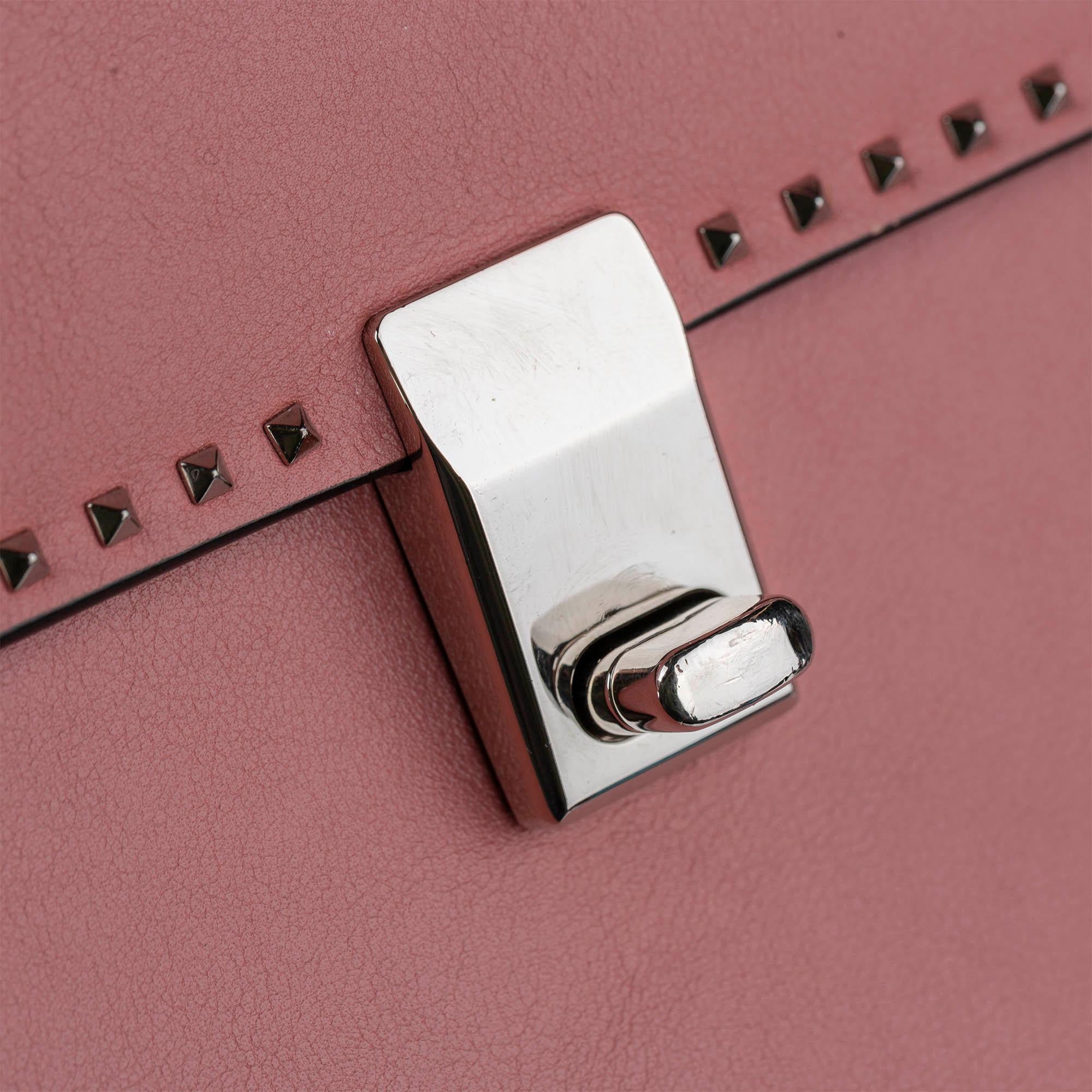 Valentino Rockstud Leather Satchel (SHG-33796)