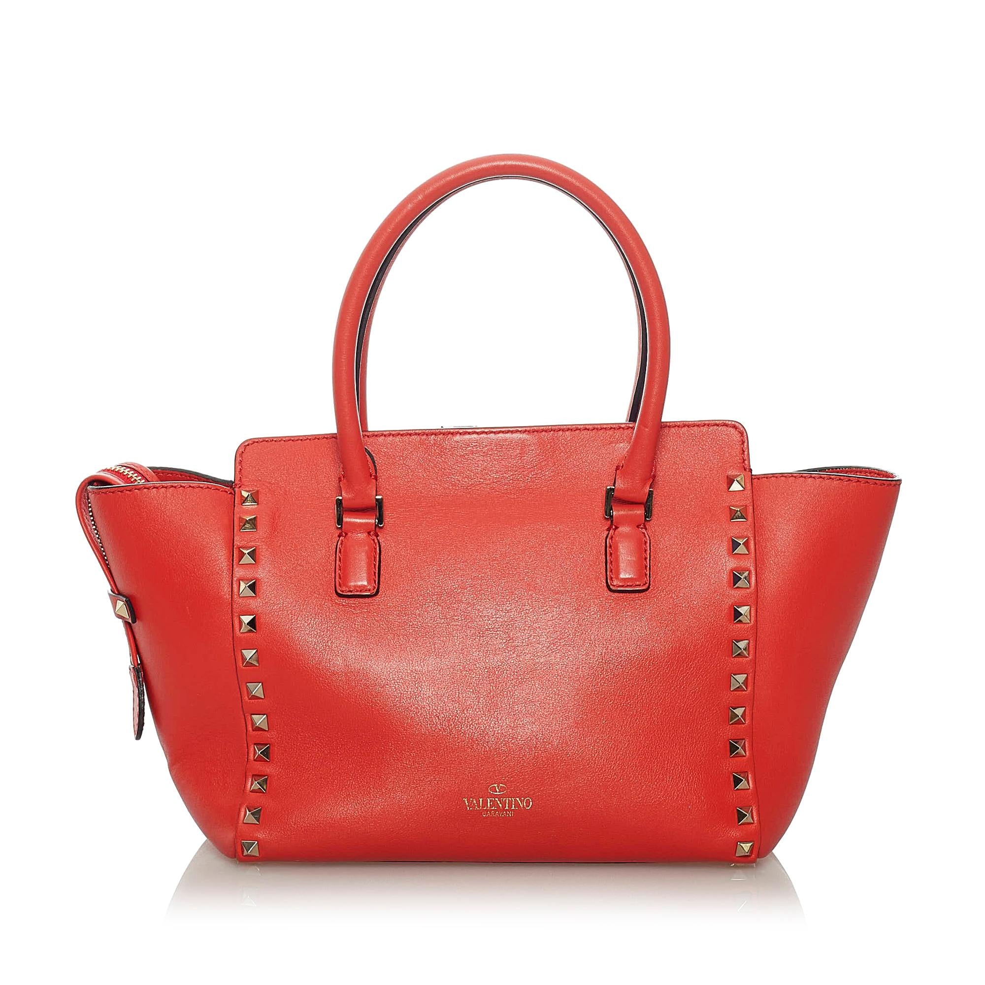 Valentino Rockstud Leather Satchel (SHG-w8j1gg)