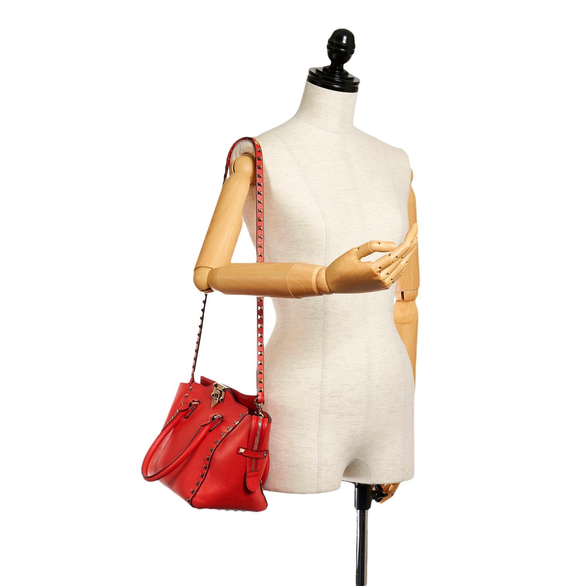 Valentino Rockstud Leather Satchel (SHG-w8j1gg)