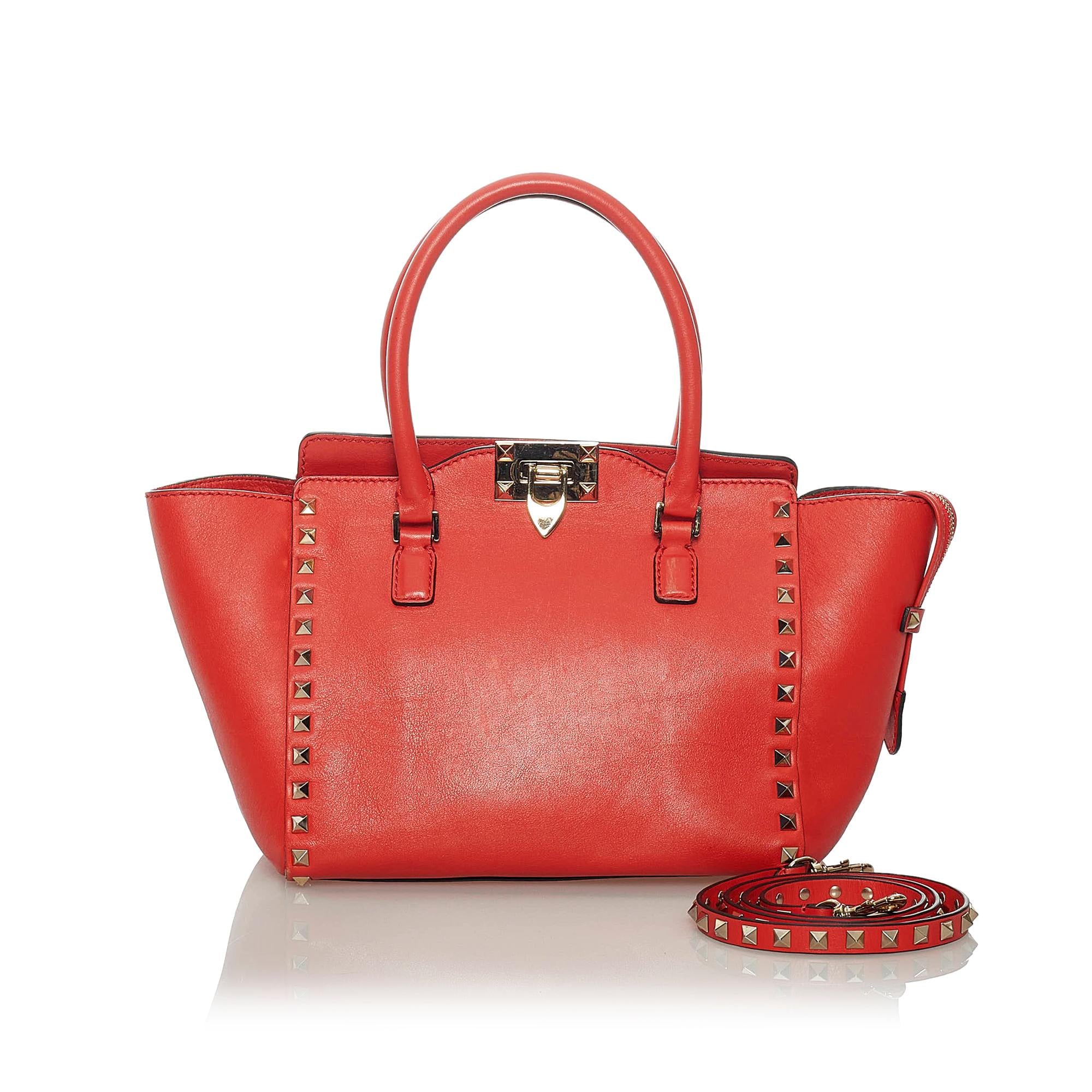 Valentino Rockstud Leather Satchel (SHG-w8j1gg)