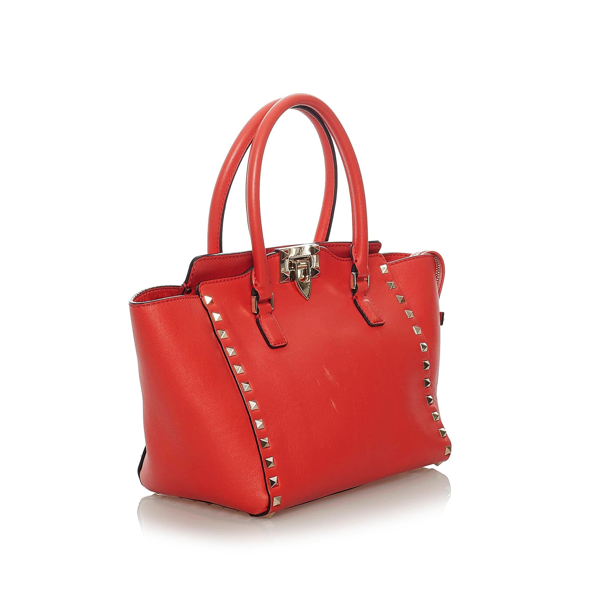 Valentino Rockstud Leather Satchel (SHG-w8j1gg)
