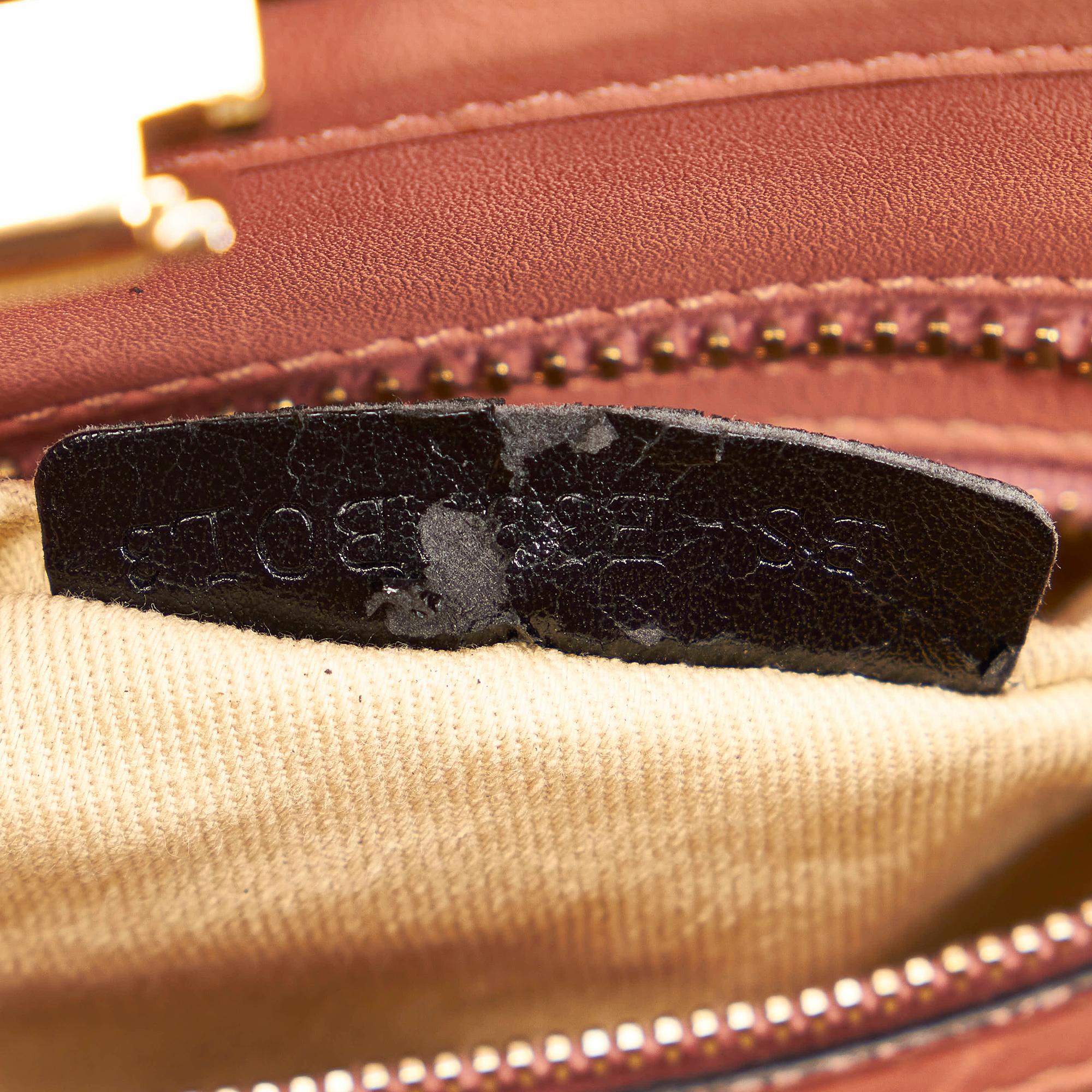 Valentino Rockstud Leather Satchel (SHG-AOLNBr)