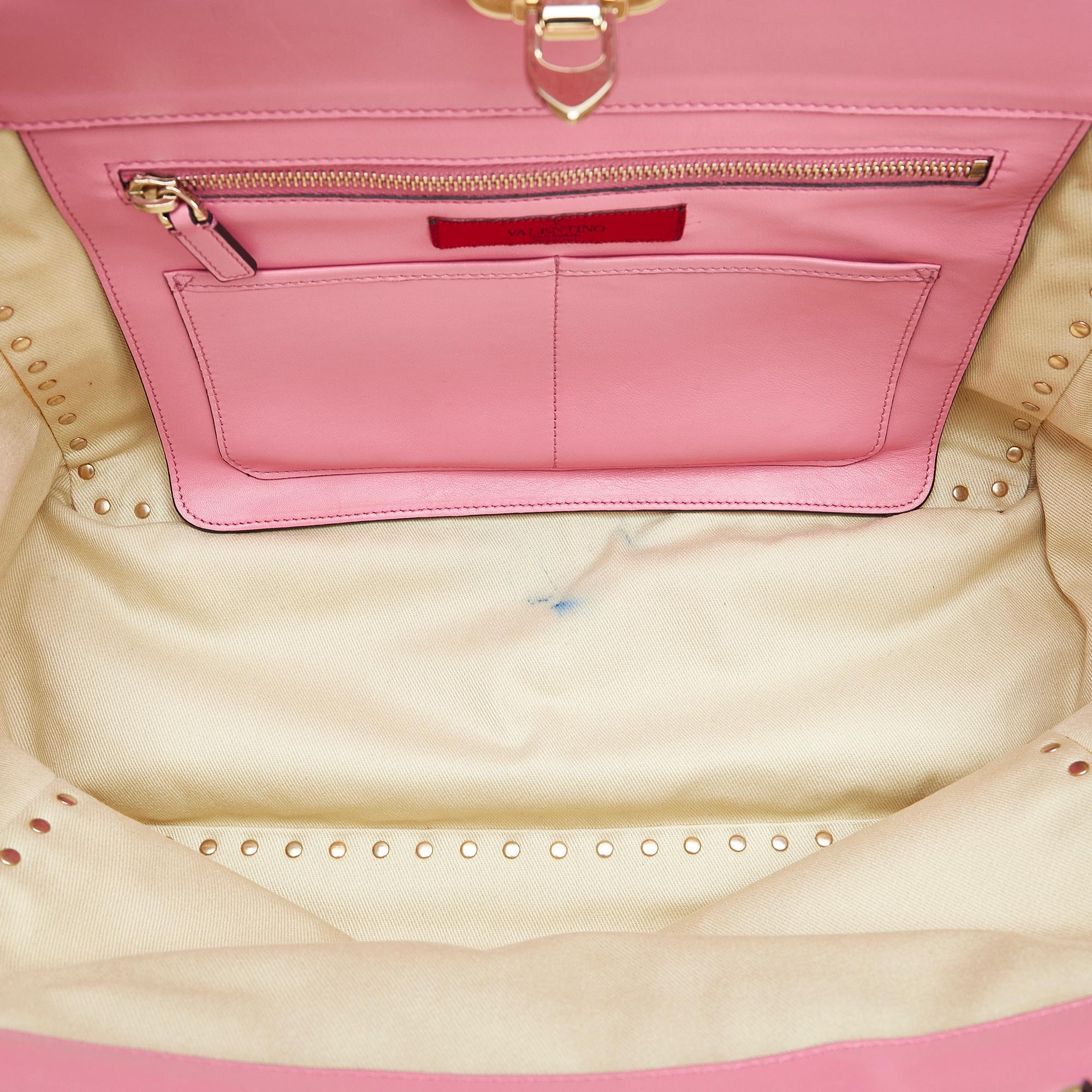 Valentino Rockstud Leather Satchel (SHG-KXZFp9)