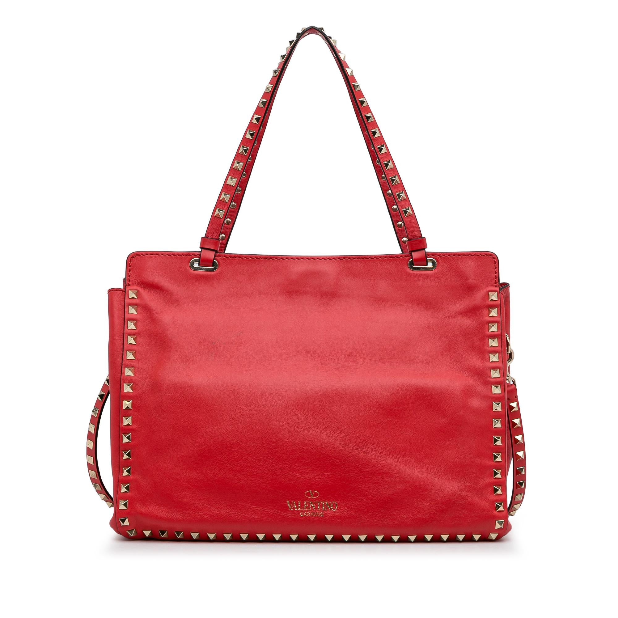 Valentino Rockstud Leather Satchel (SHG-WDuH47)