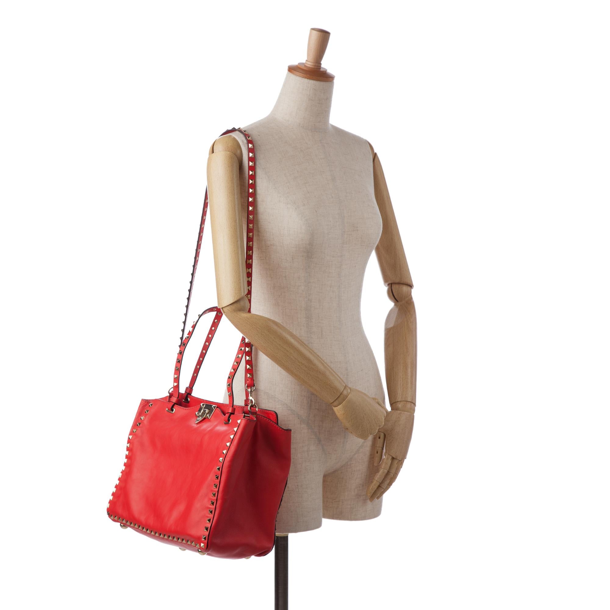 Valentino Rockstud Leather Satchel (SHG-WDuH47)