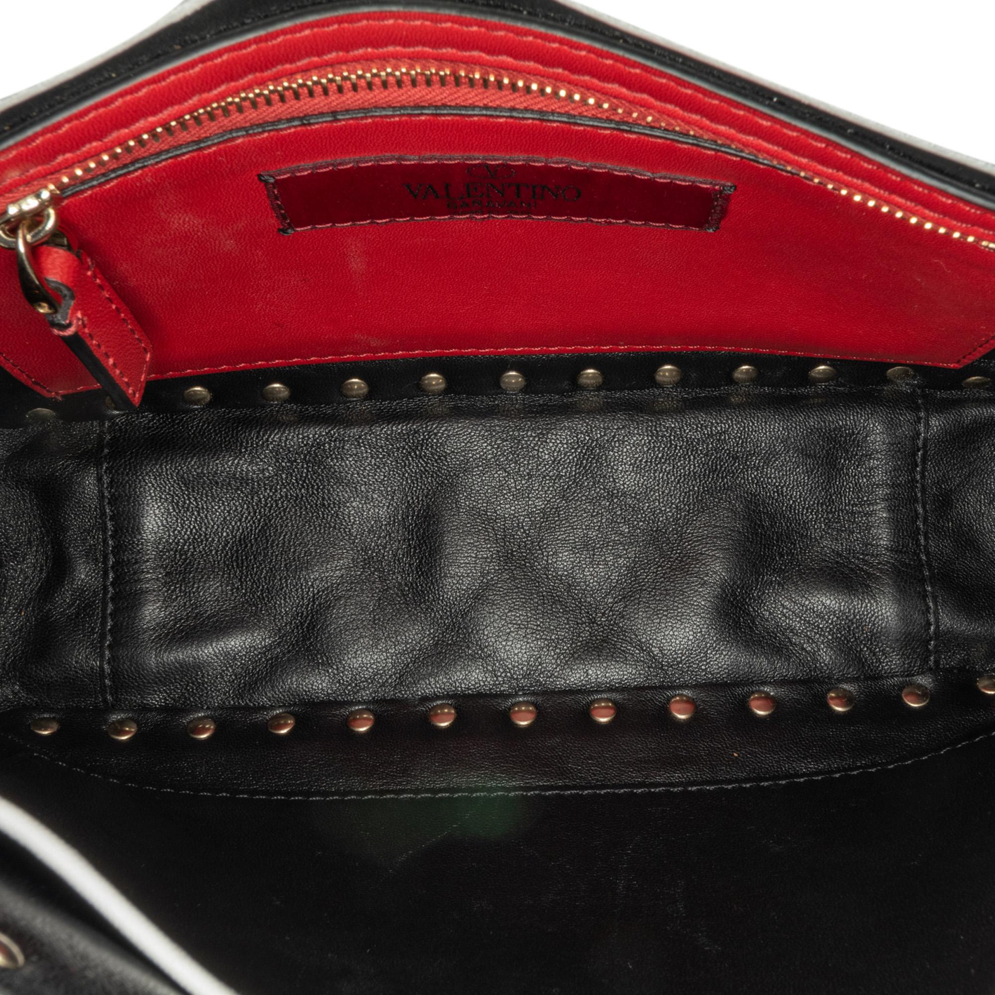 Valentino Rockstud Spike VLTN Leather Satchel (SHG-oob5iv)