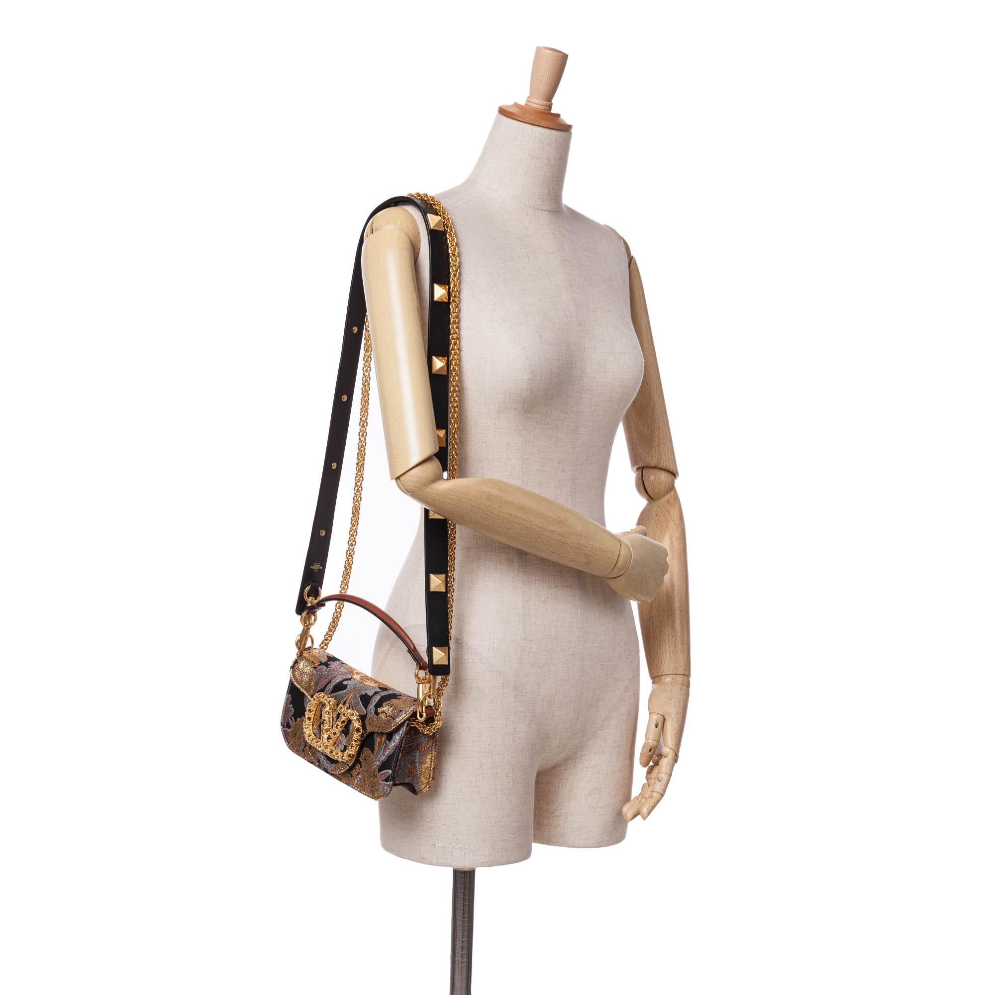 Valentino Small Canvas Embroidered Loco Satchel