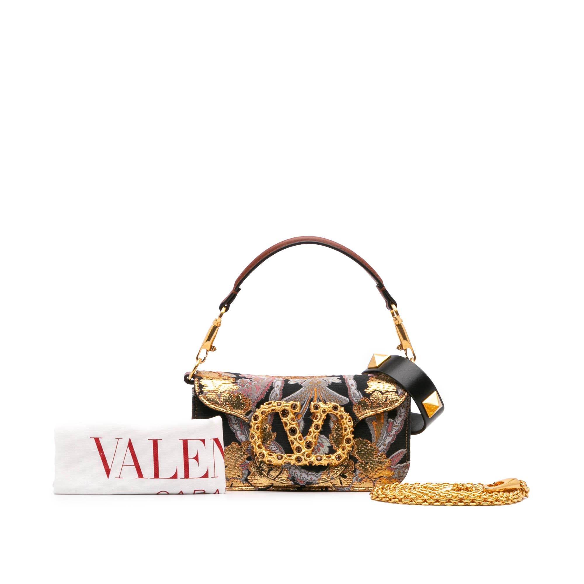 Valentino Small Canvas Embroidered Loco Satchel