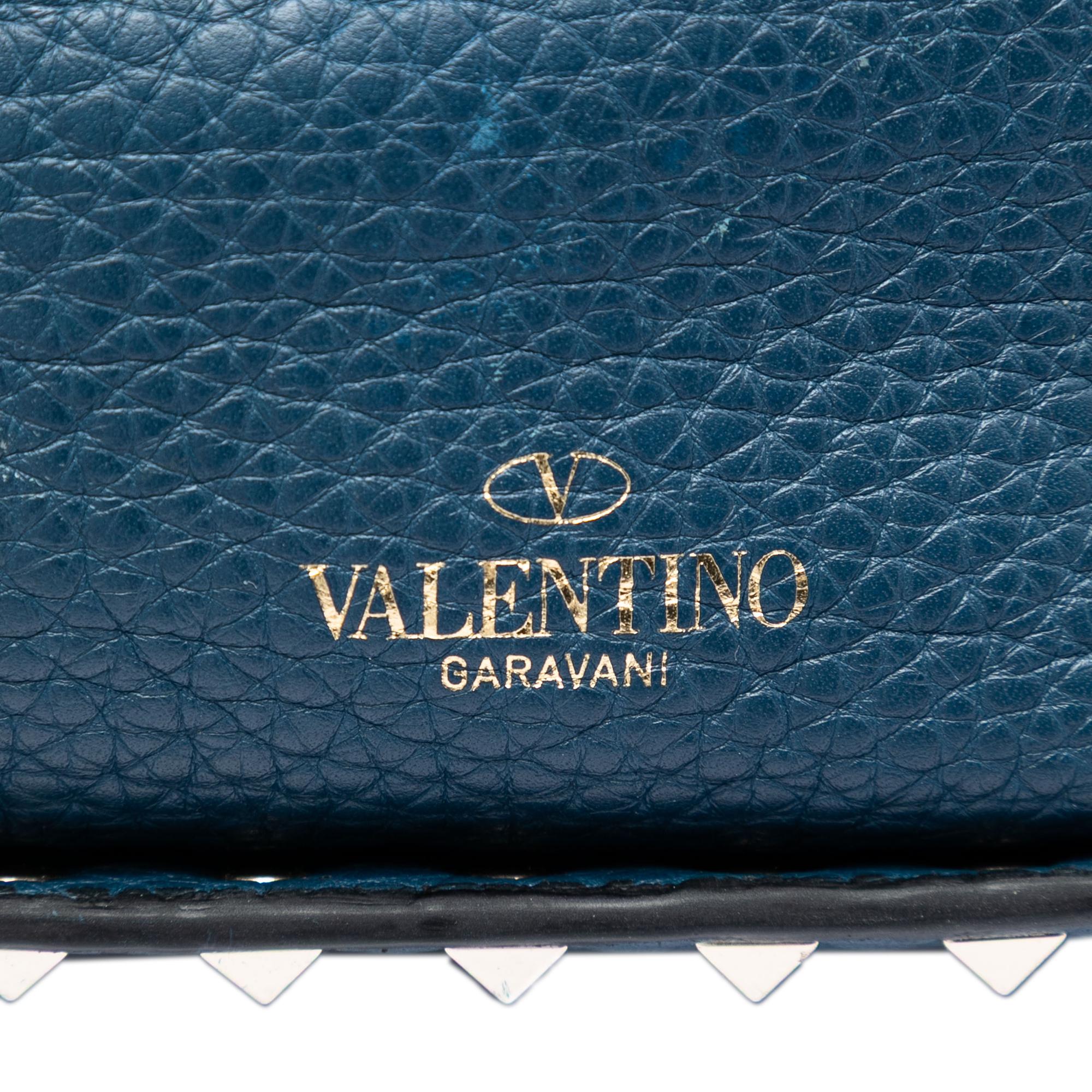 Valentino Small Grained Calfskin Rockstud Bucket Bag