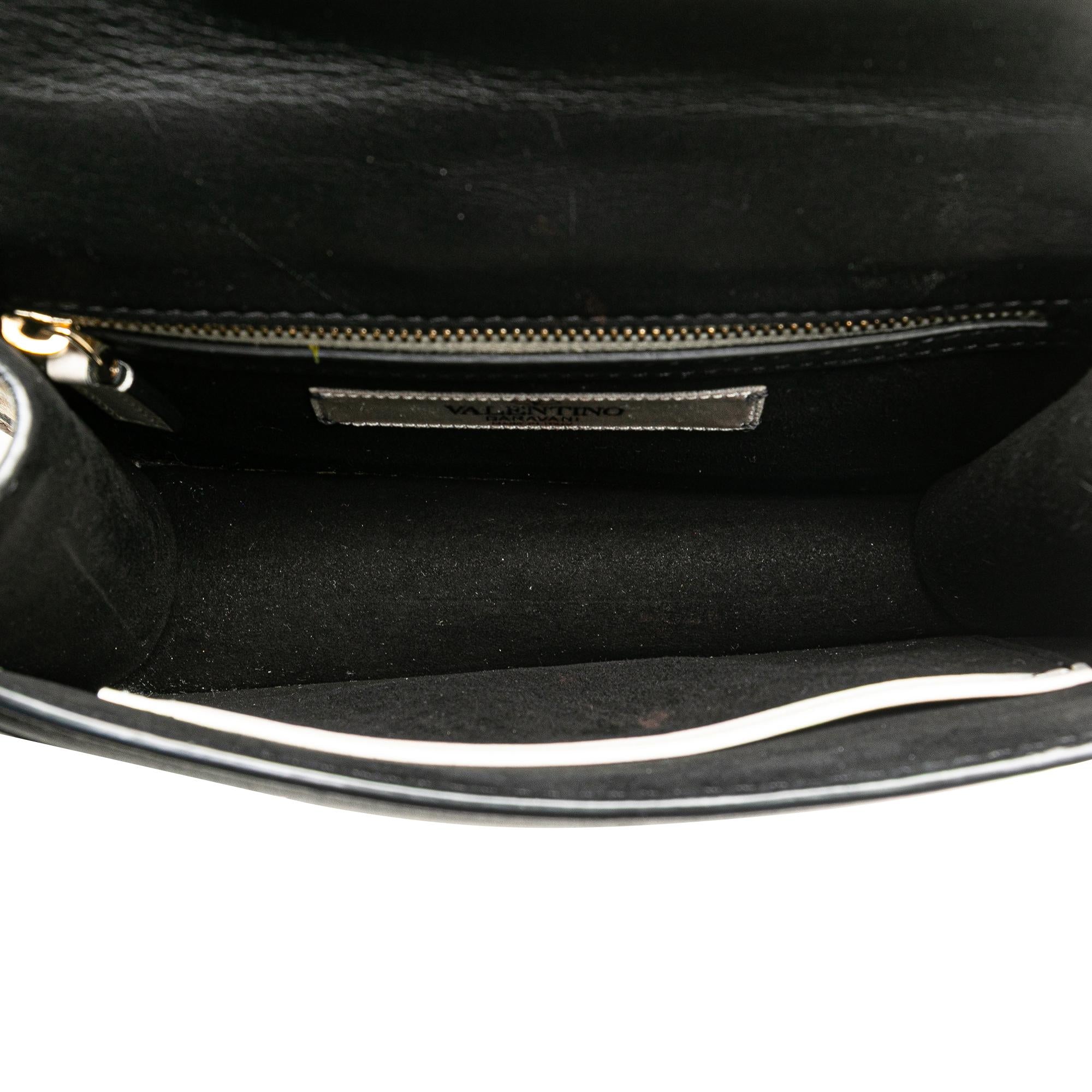 Valentino Small Kimono 1997 Print Glam Lock Shoulder Bag