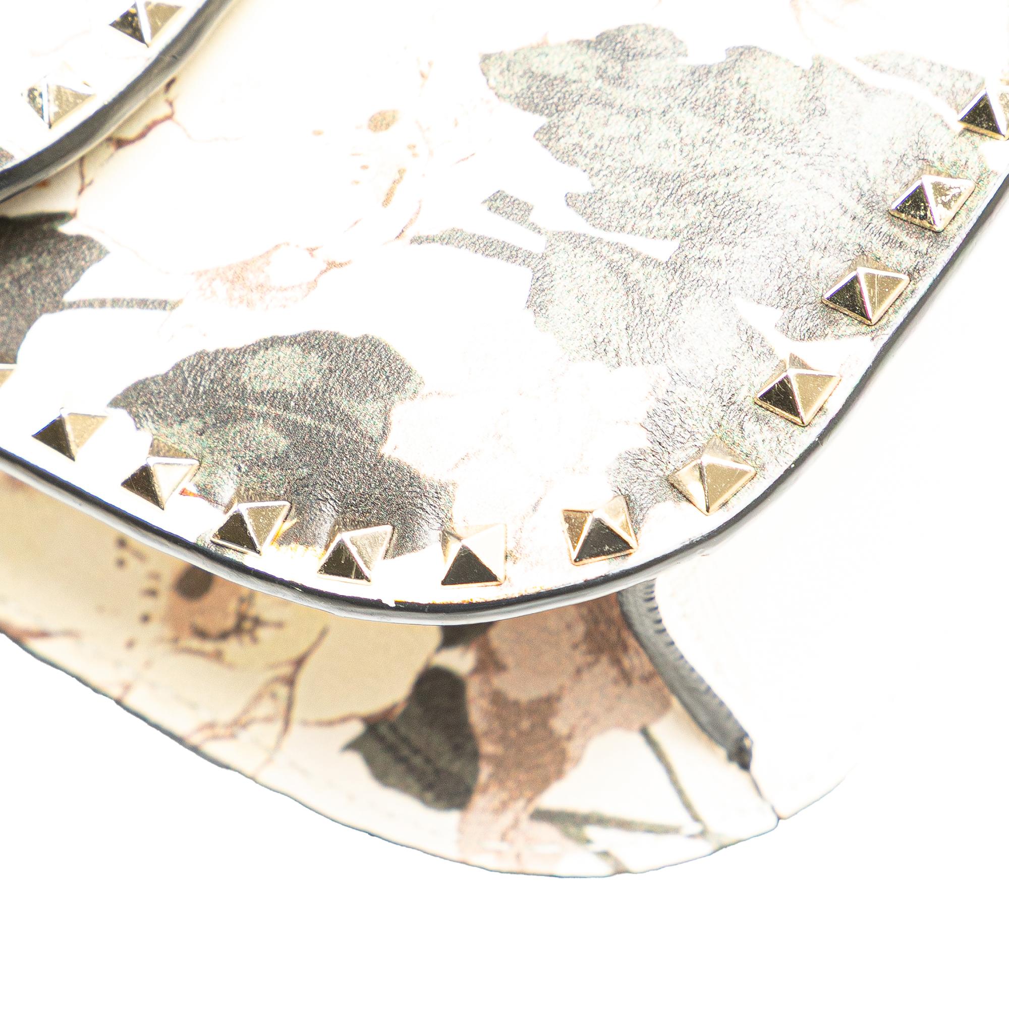 Valentino Small Kimono 1997 Print Glam Lock Shoulder Bag