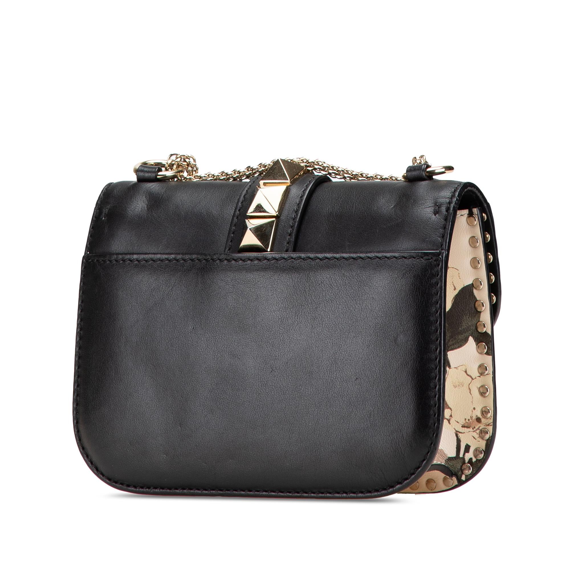 Valentino Small Kimono 1997 Print Glam Lock Shoulder Bag