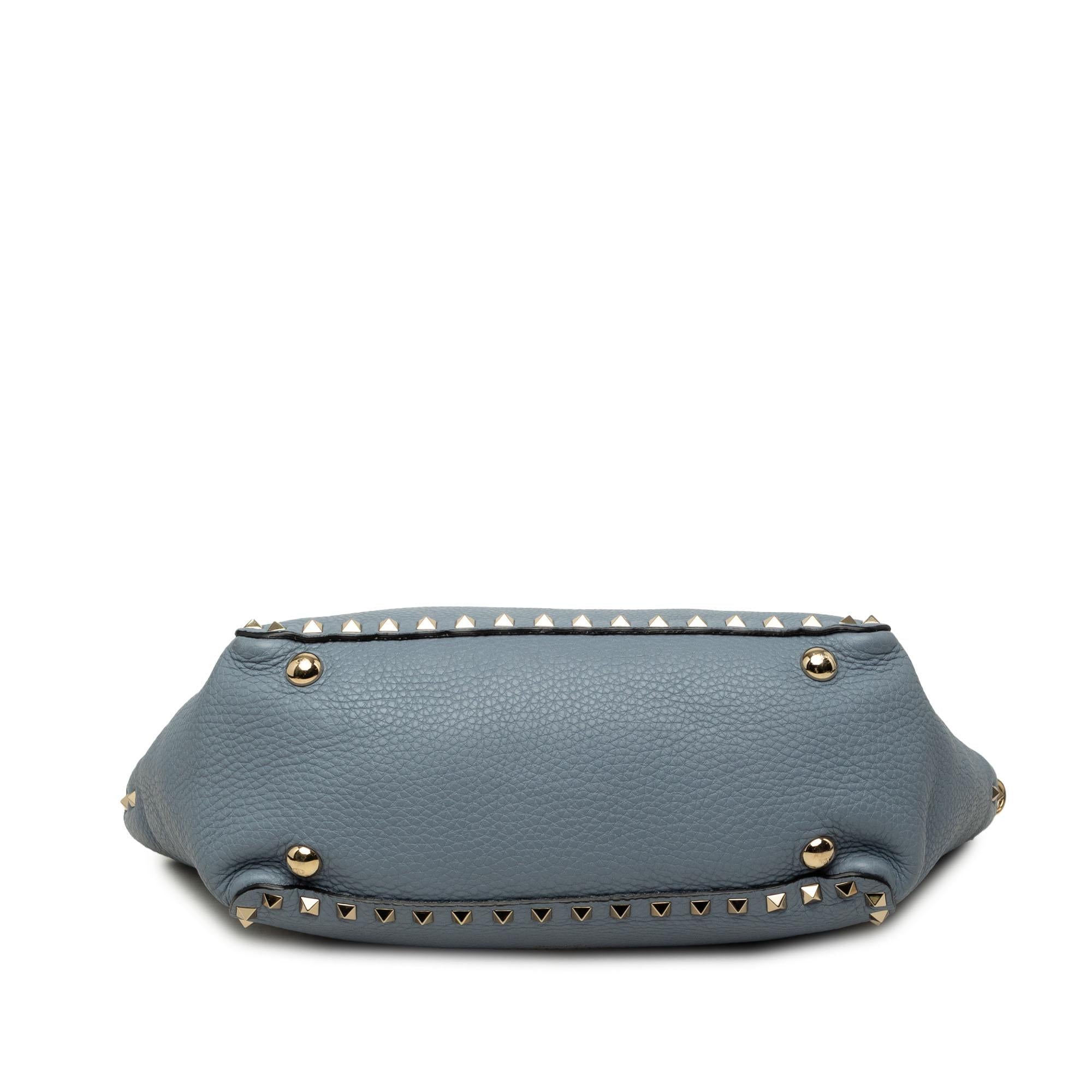 Valentino Small Leather Rockstud Trapeze Satchel