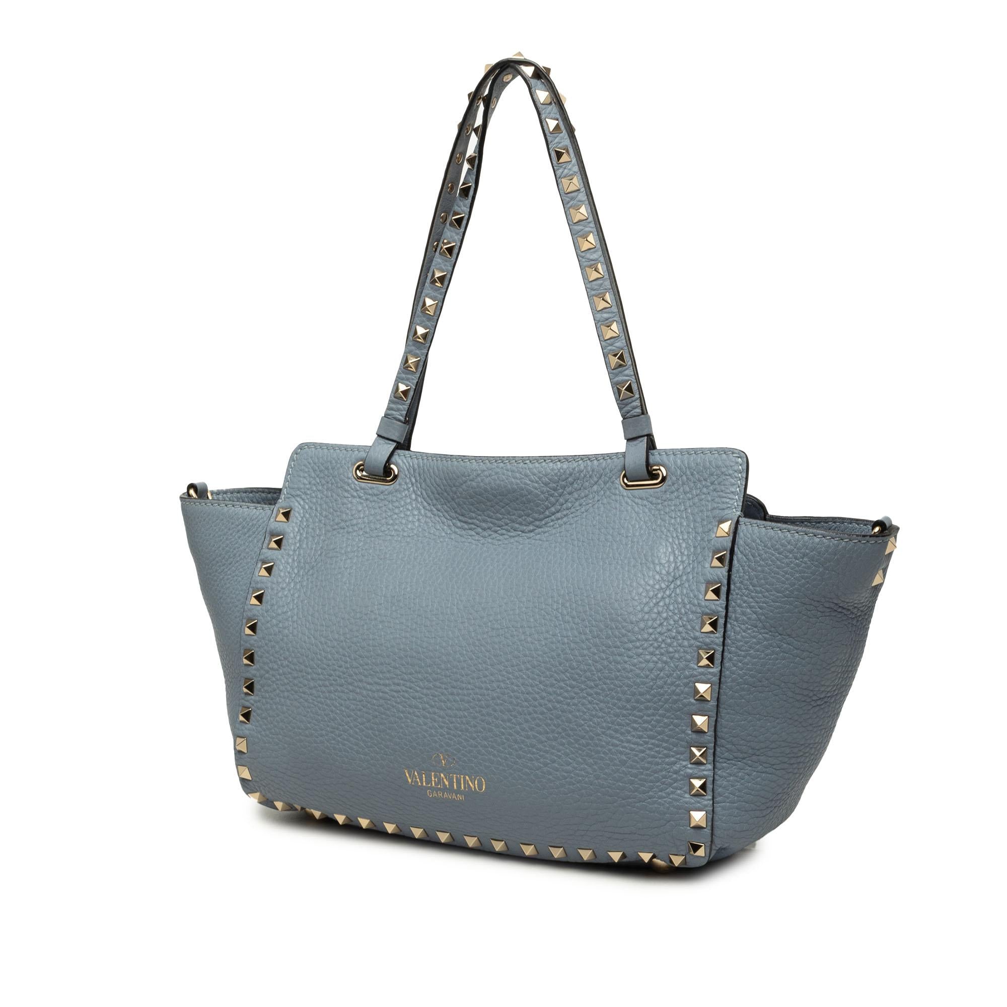 Valentino Small Leather Rockstud Trapeze Satchel