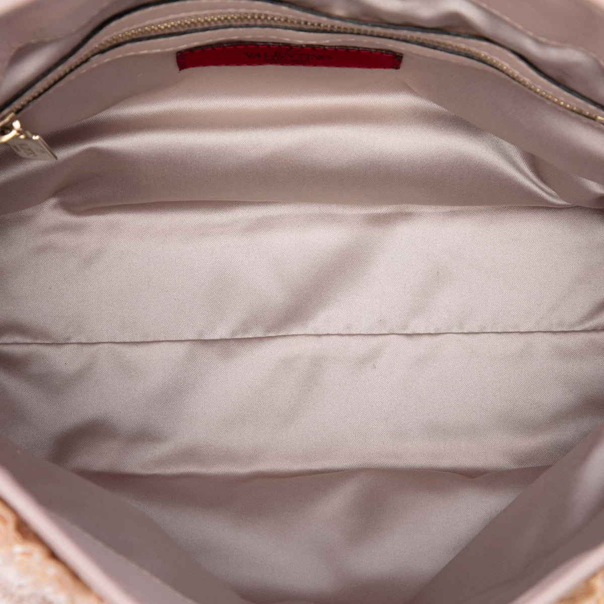 Valentino Small Silk Rosier Tote