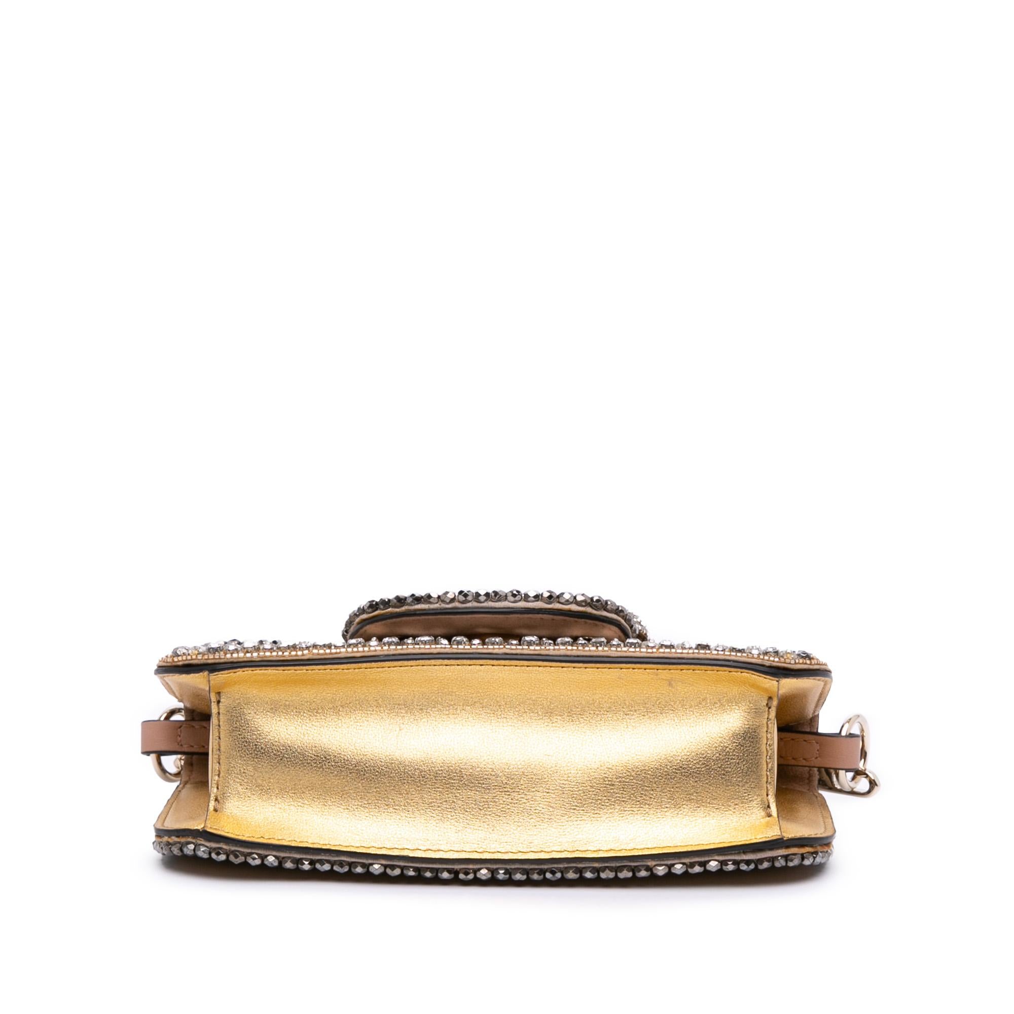 Valentino Small Swarovski Crystal Embroidered Vlogo Loco Satchel