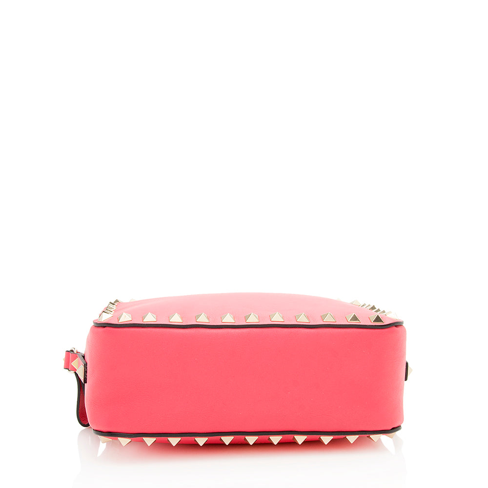 Valentino Smooth Leather Rockstud Camera Bag (SHF-12392)