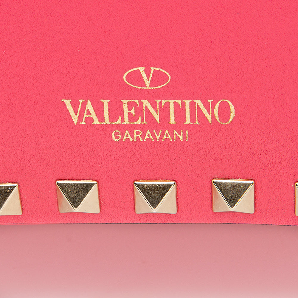 Valentino Smooth Leather Rockstud Camera Bag (SHF-12392)