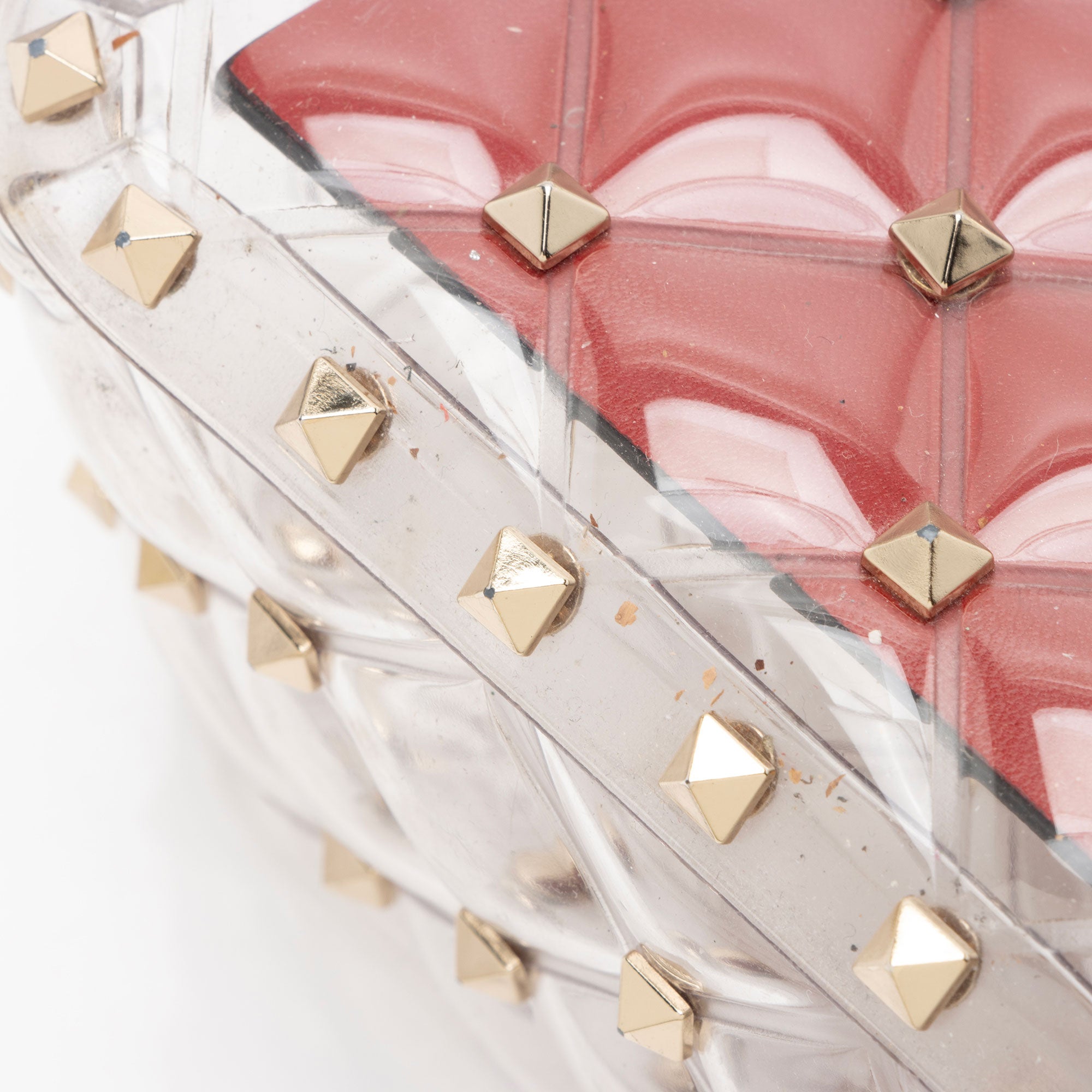 Valentino Transparent PVC Rockstud Spike Up Shoulder Bag
