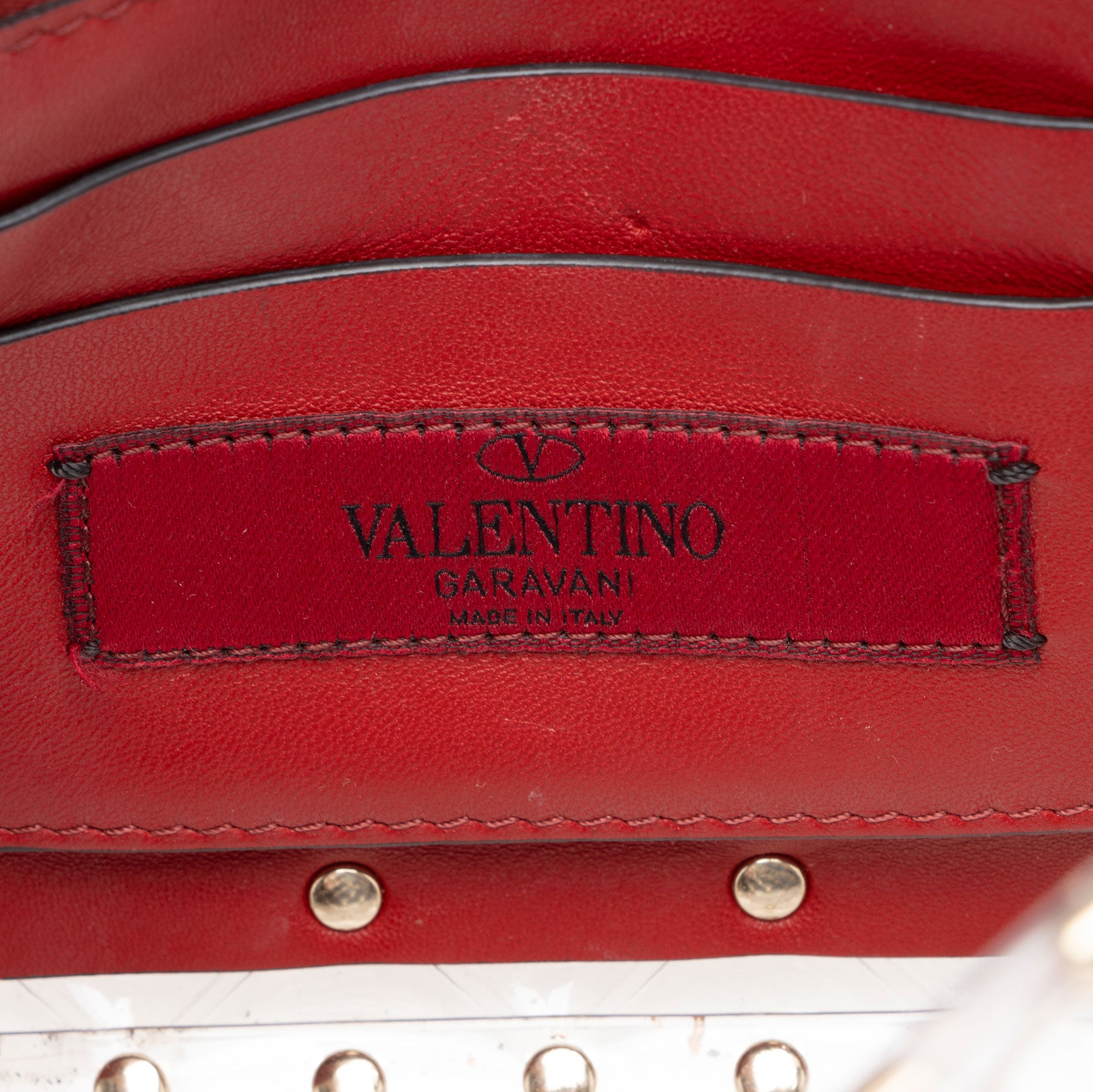 Valentino Transparent PVC Rockstud Spike Up Shoulder Bag