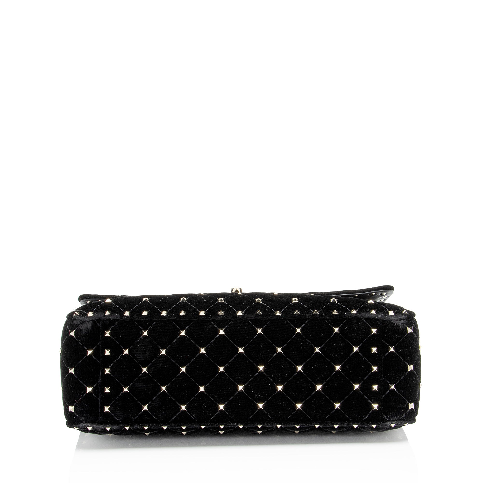 Valentino Velvet Rockstud Spike Up Shoulder Bag